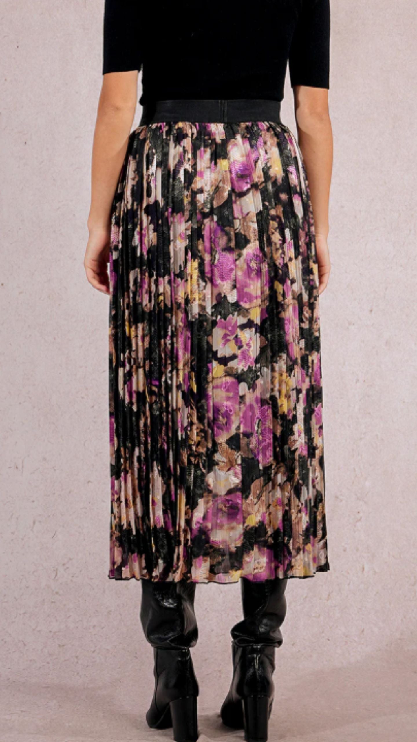 Pleated Woven Skirt