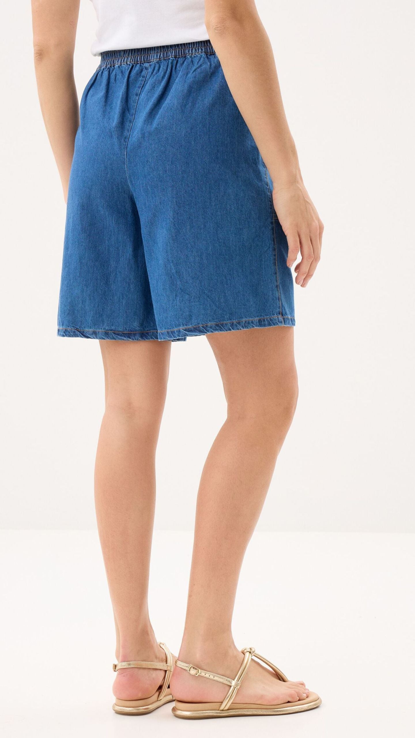 Lightweight denim shorts