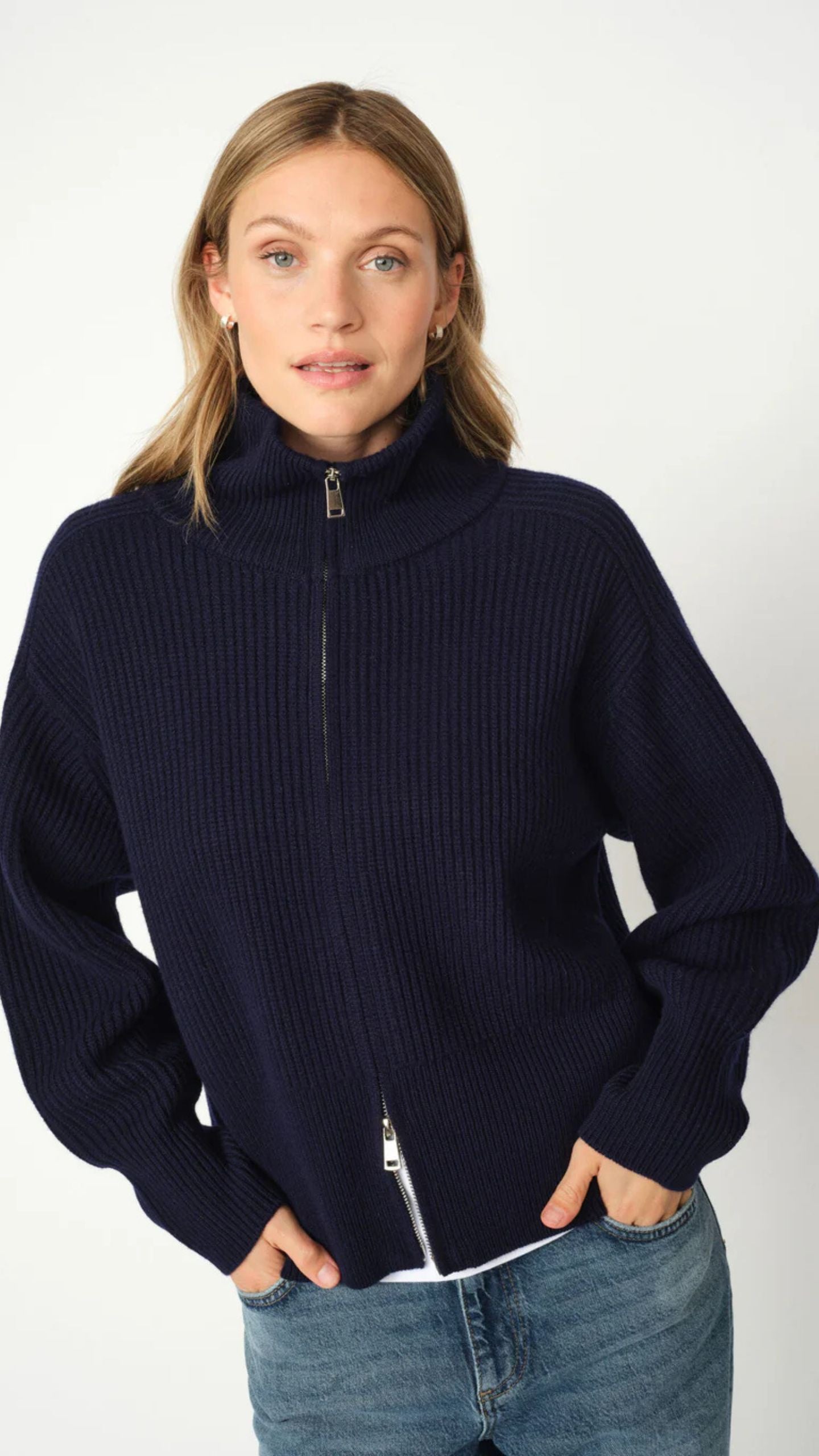 Amity Zip Knit Cardigan