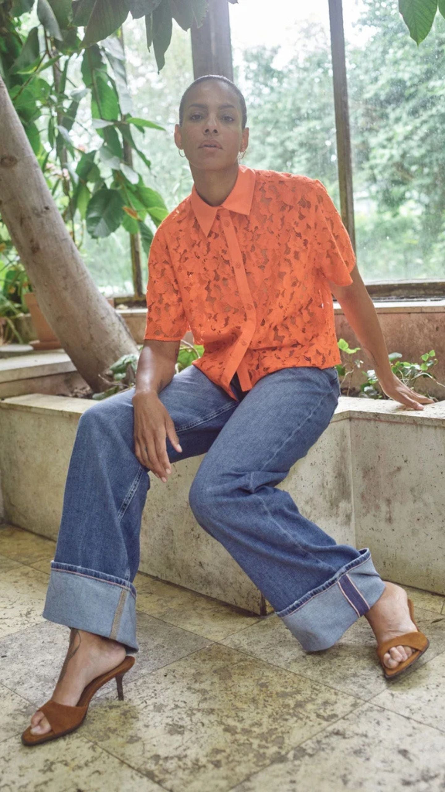 Lia River SS Lace Shirt