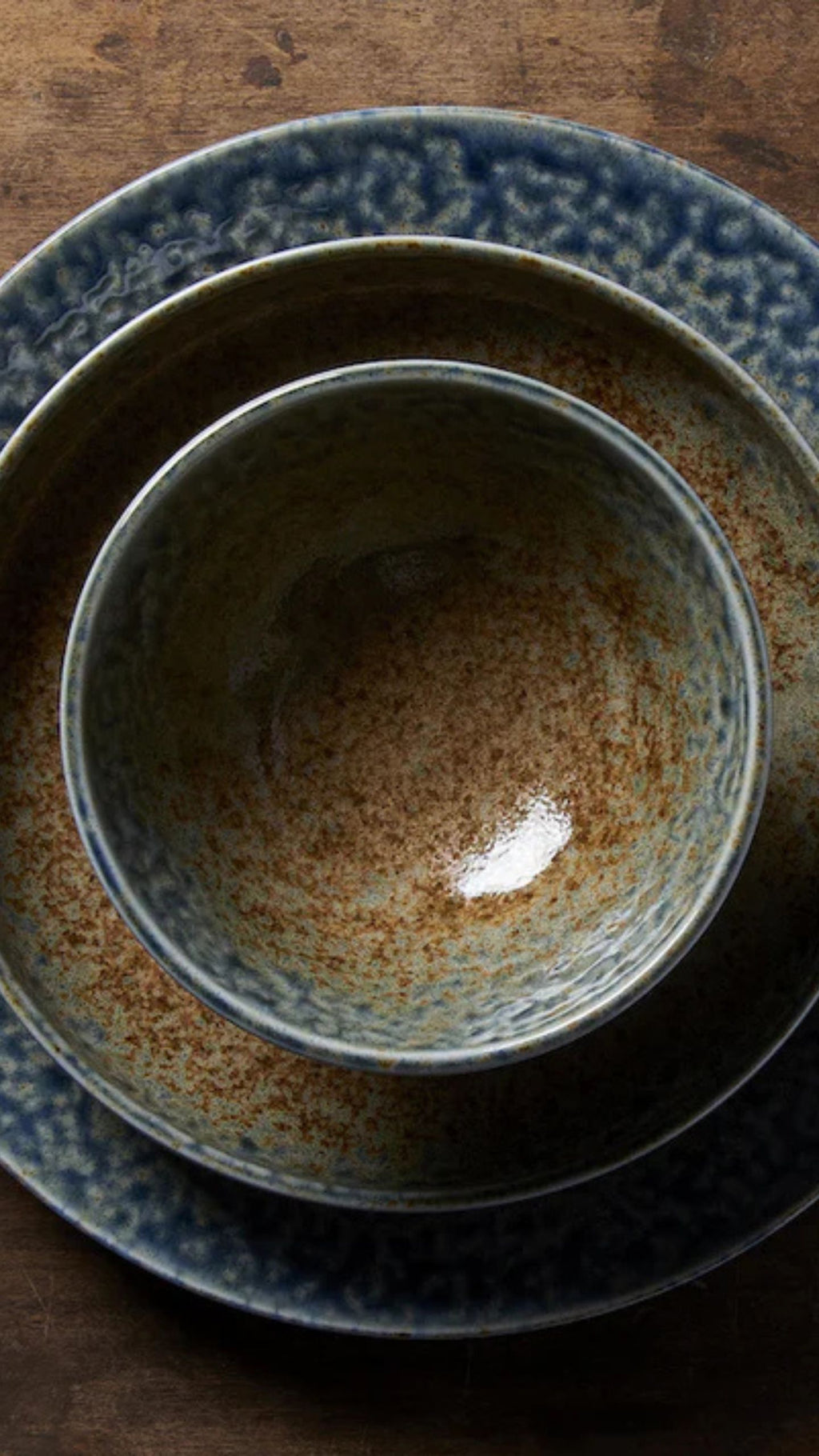 Earth & Sky Flat Serving Bowl
