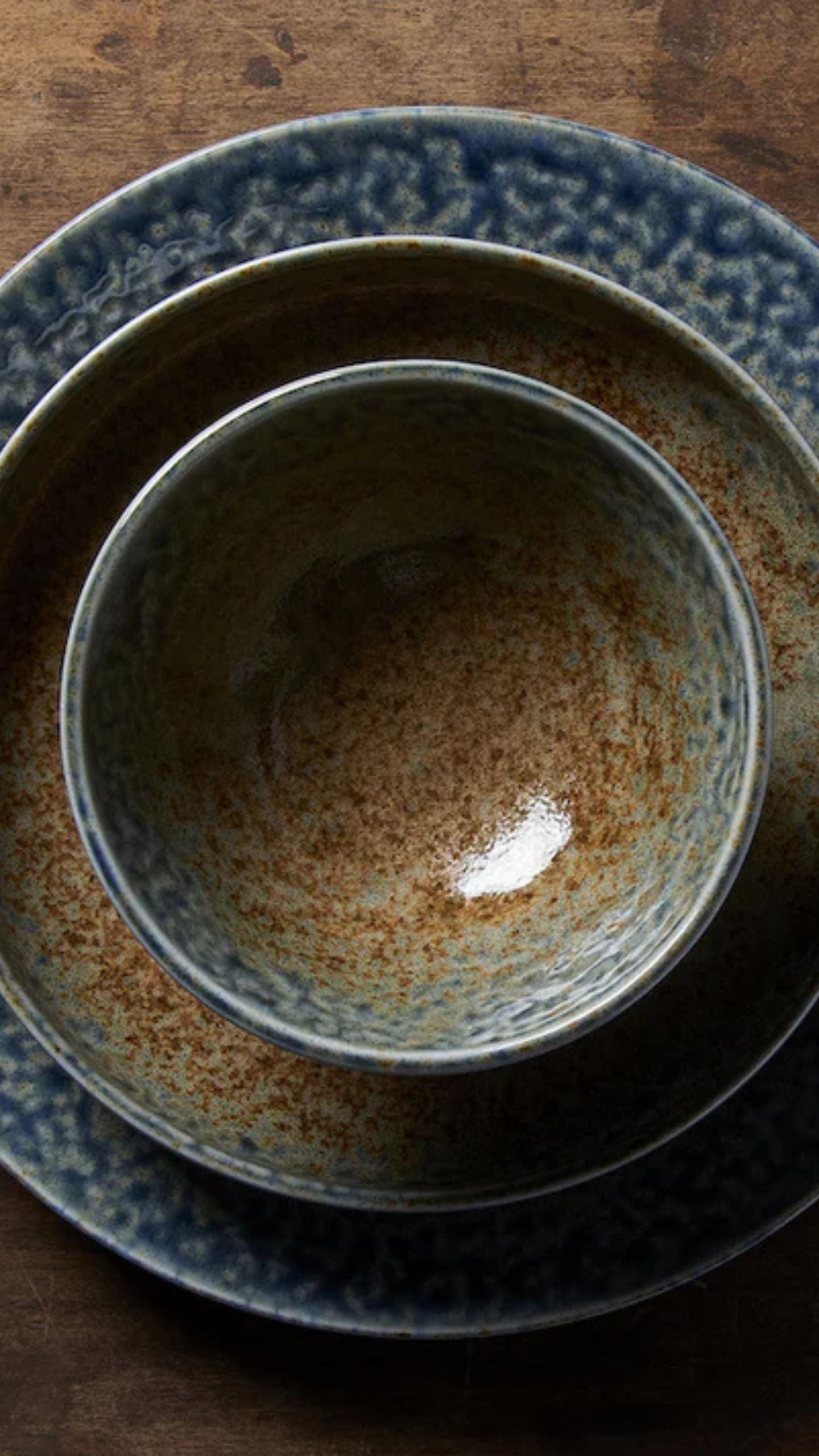 Earth & Sky Flat Serving Bowl