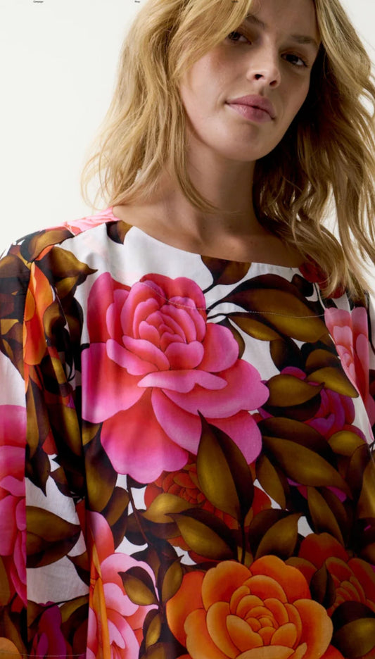 Long Jackie Roses Dress