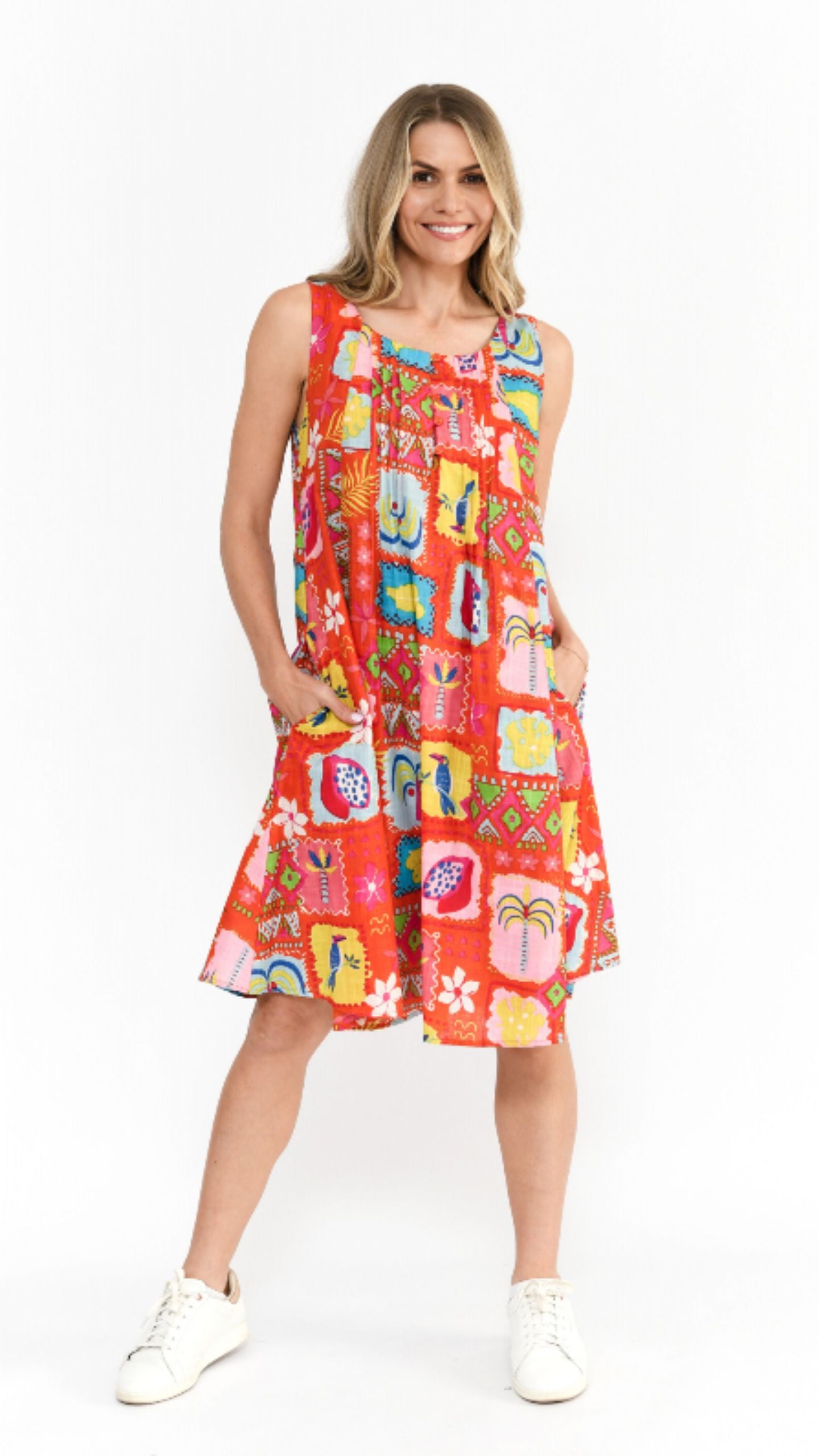 Estelle Crew Neck Sleeveless Dress