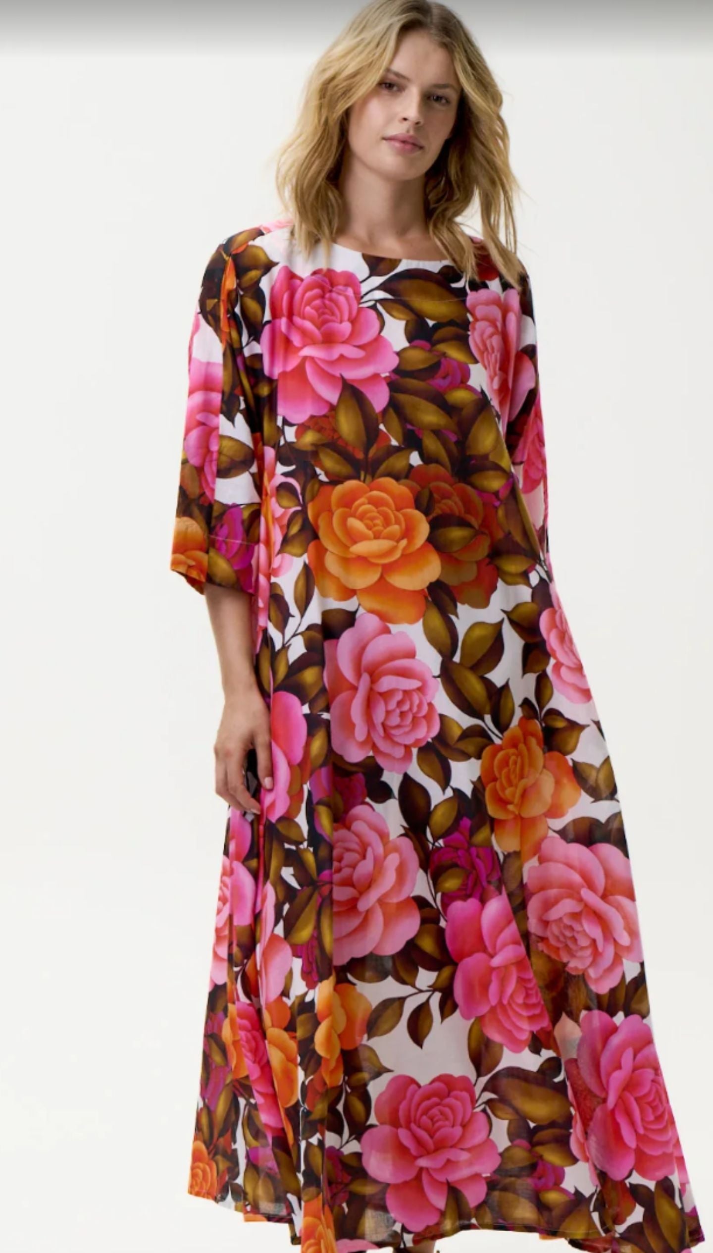 Long Jackie Roses Dress