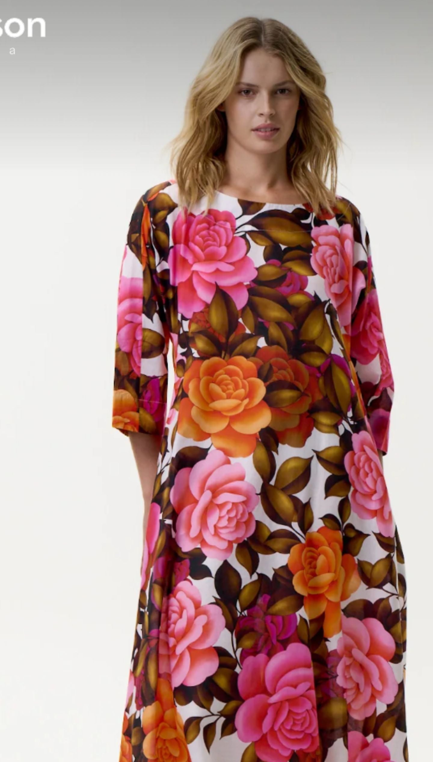 Long Jackie Roses Dress