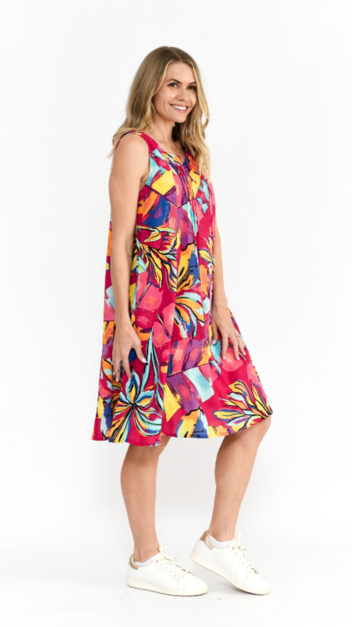 Estelle Crew Neck Sleeveless Dress