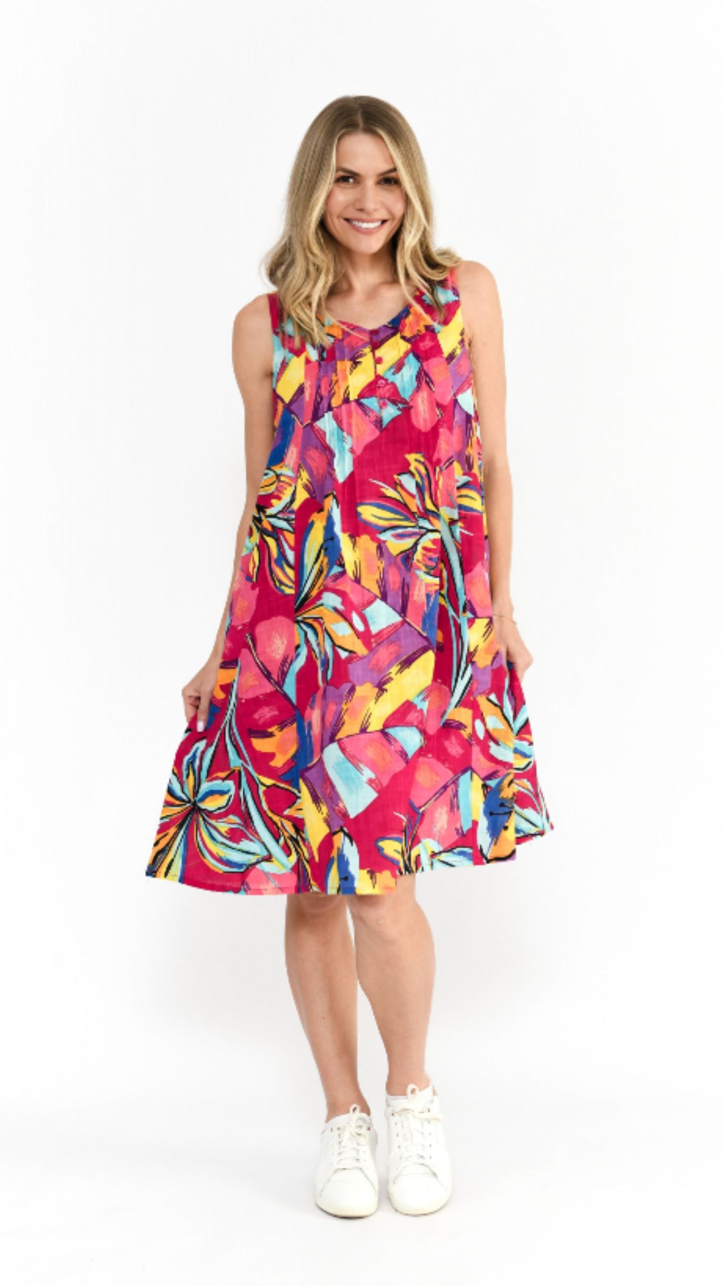 Estelle Crew Neck Sleeveless Dress