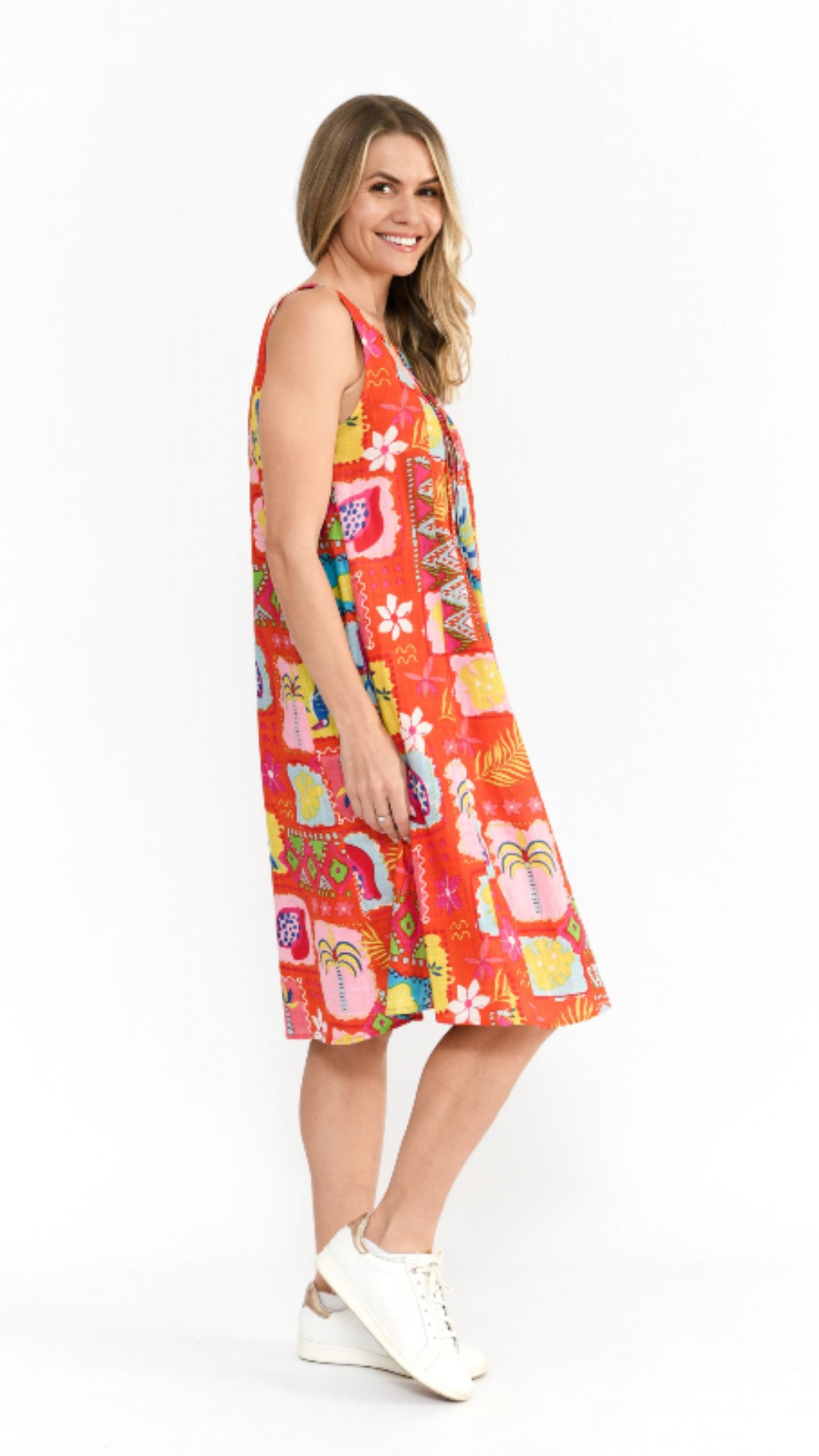 Estelle Crew Neck Sleeveless Dress