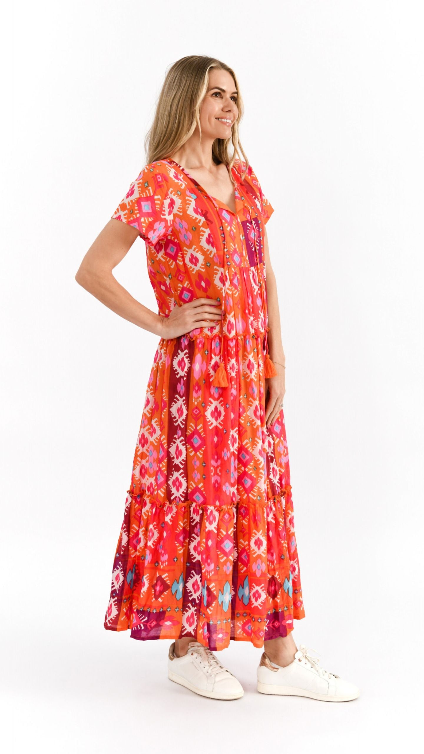 V Neck Maxi Dress