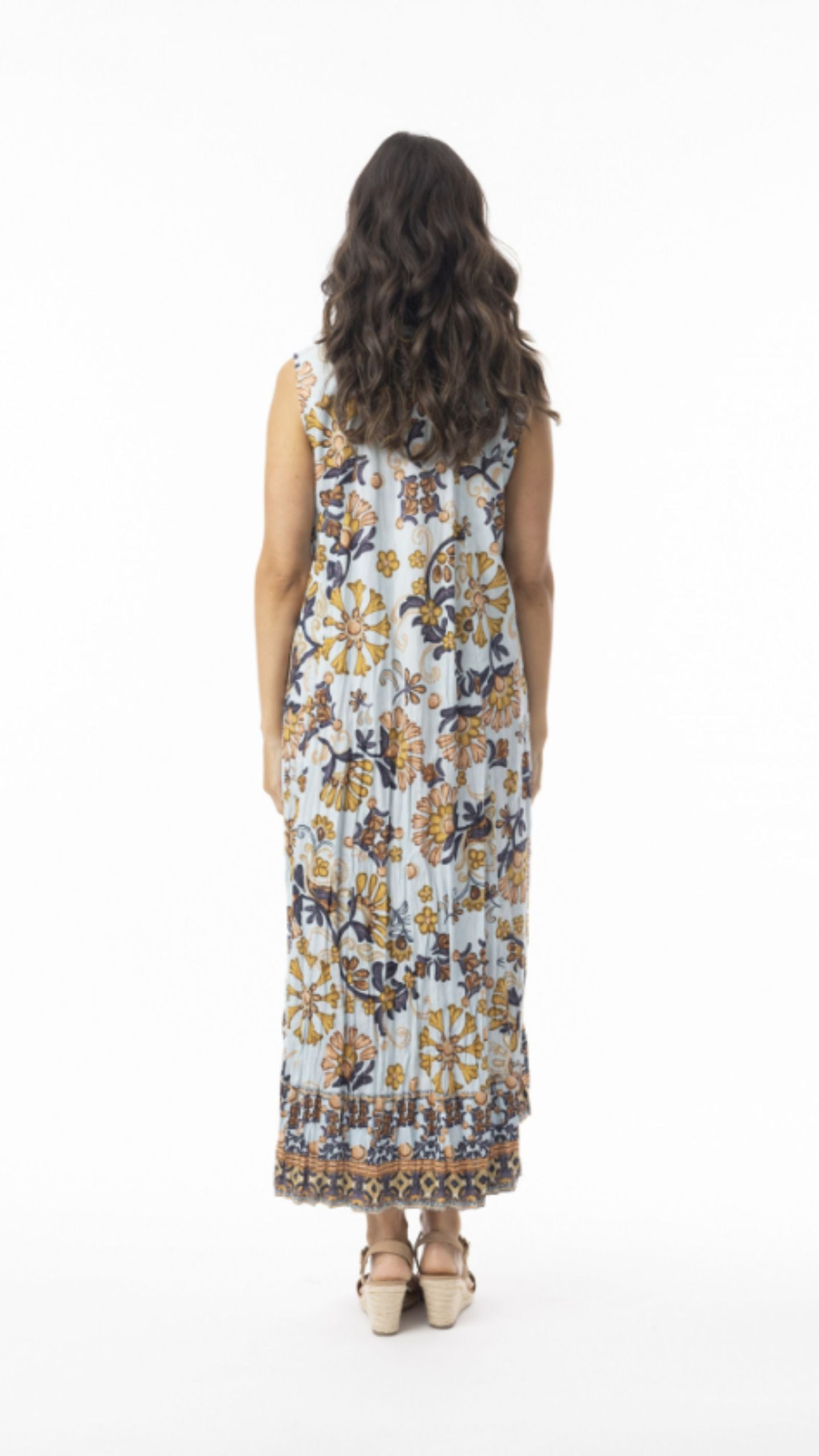 V Neck Crinkle Dress
