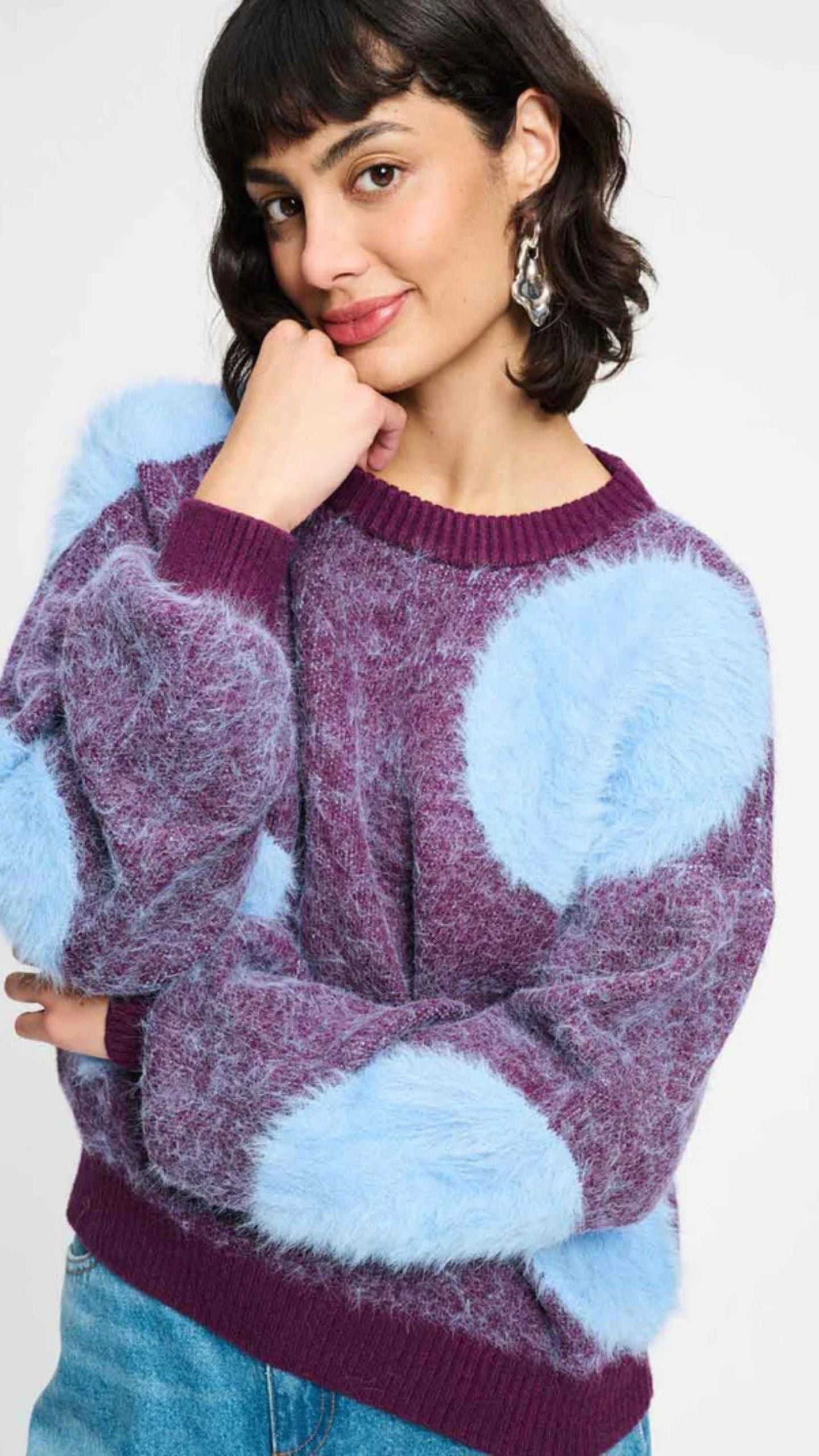 Sweater Dots Plum
