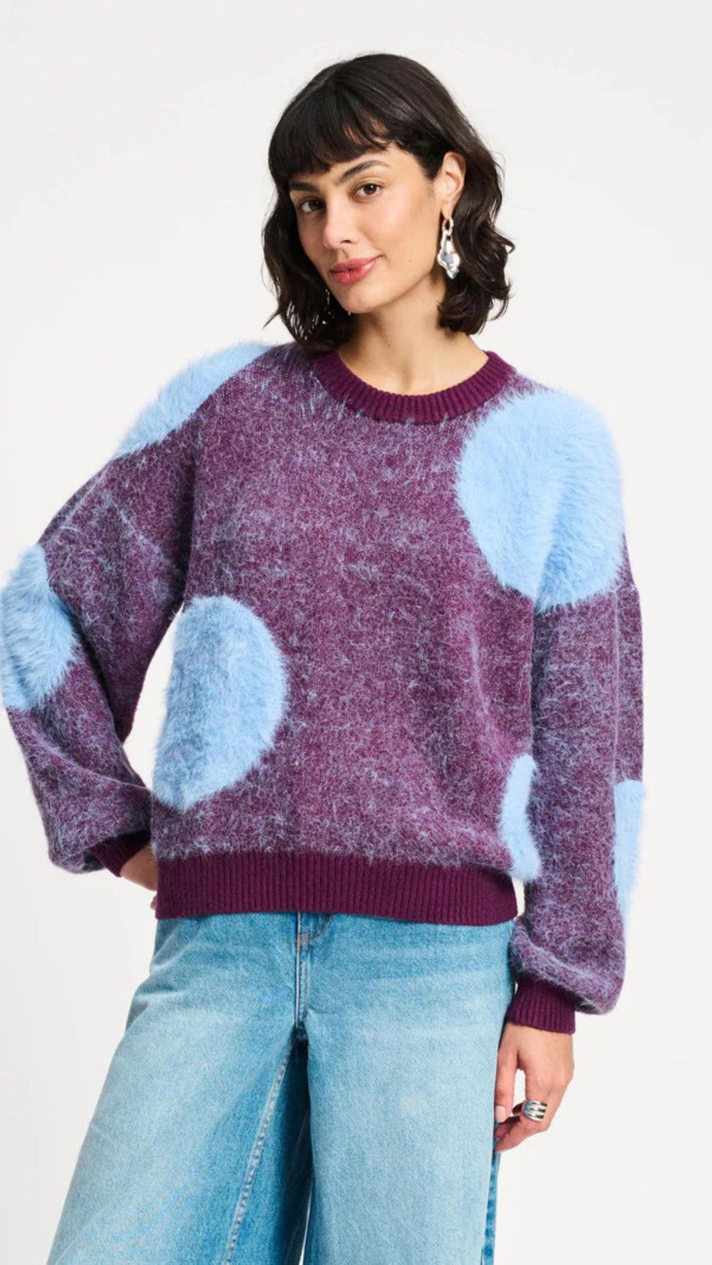 Sweater Dots Plum