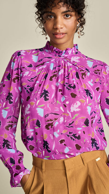 POM Frill neck top