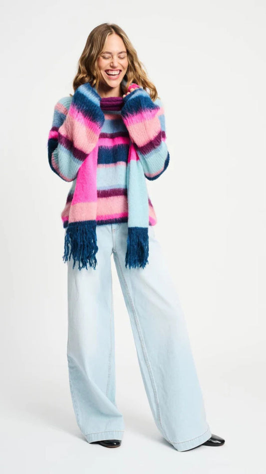 POM Pullover - Brushed Stripes