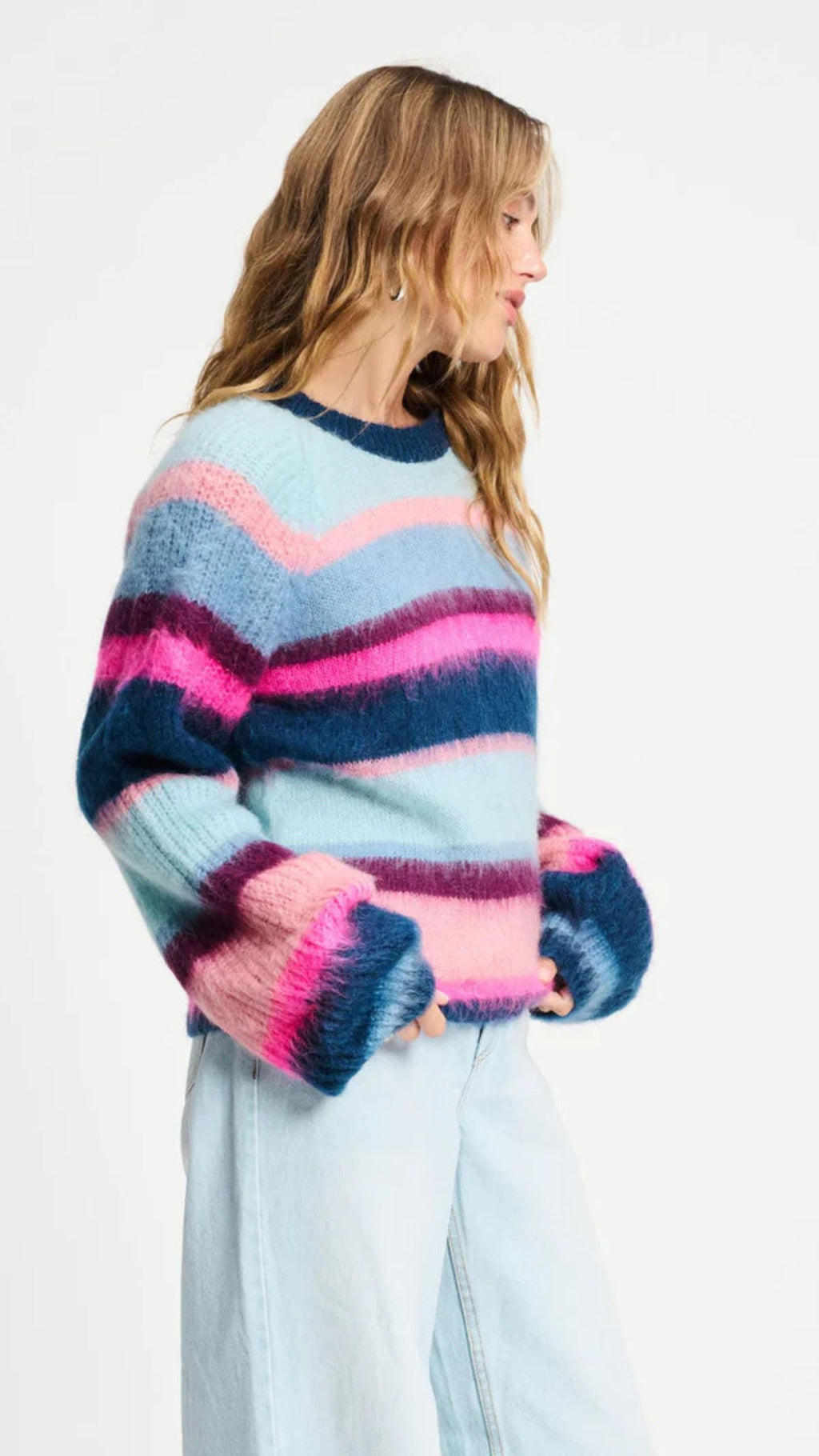 POM Pullover - Brushed Stripes