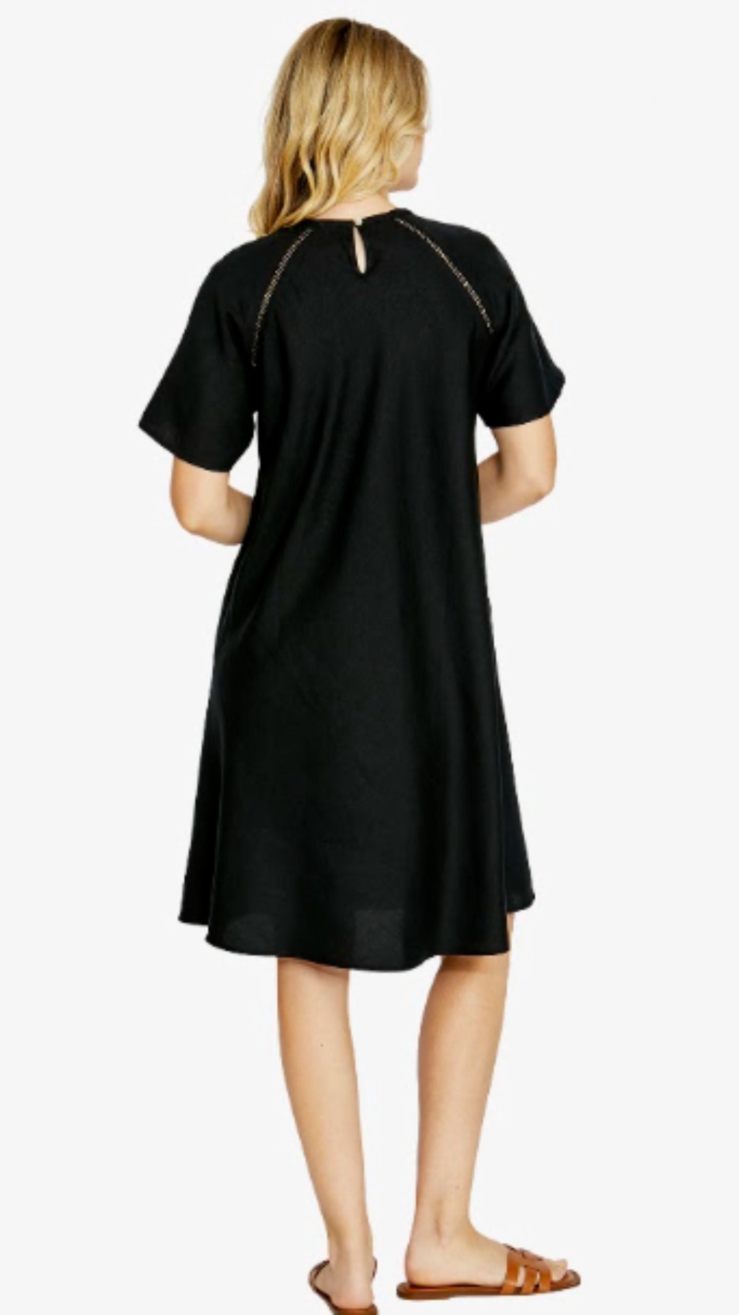 Harper Ladder Trim Shift Dress