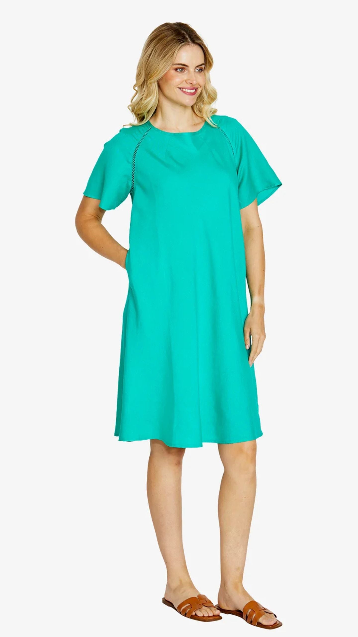 Harper Ladder Trim Shift Dress