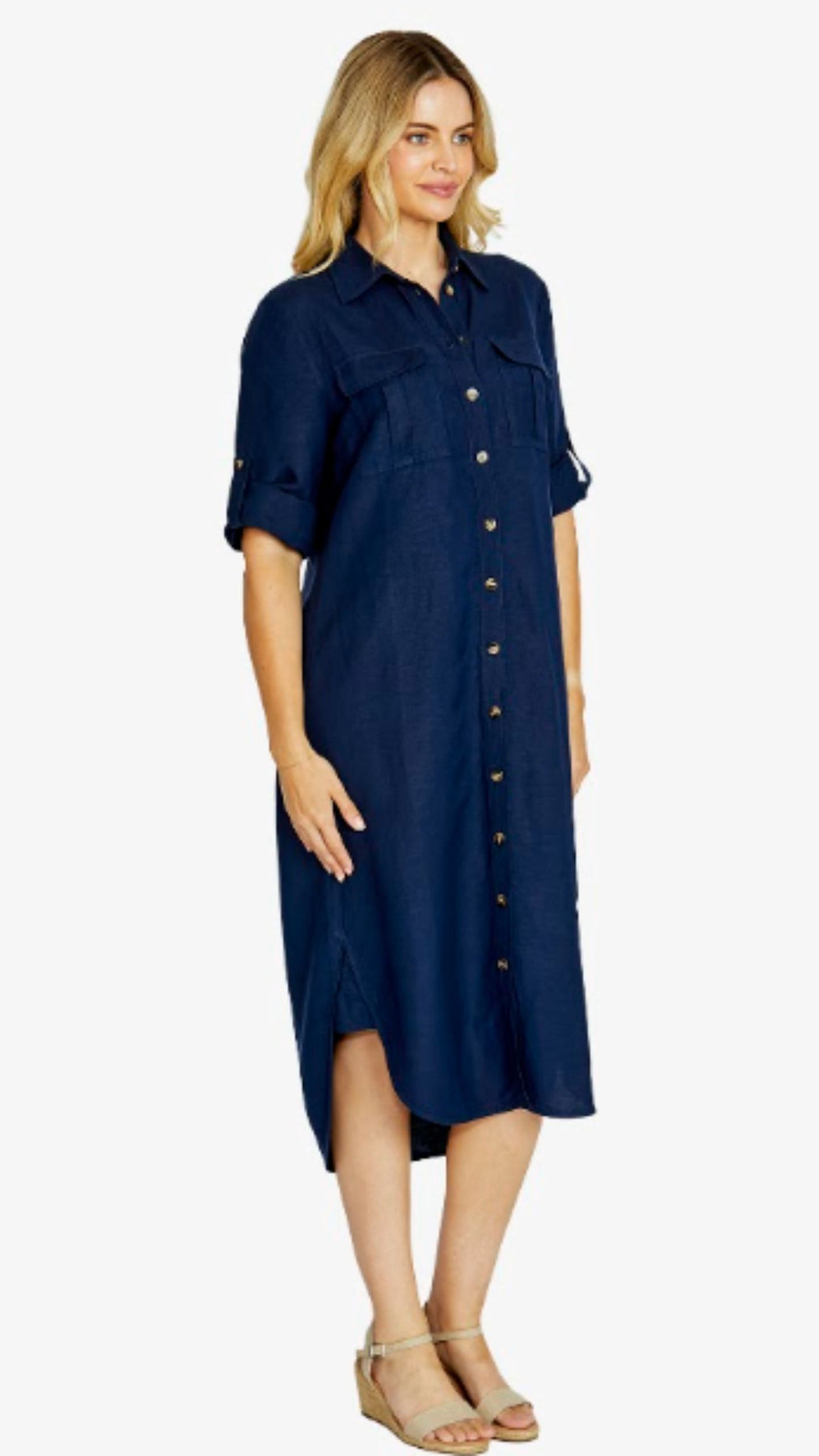 Alexi Button Maxi Shirt Dress