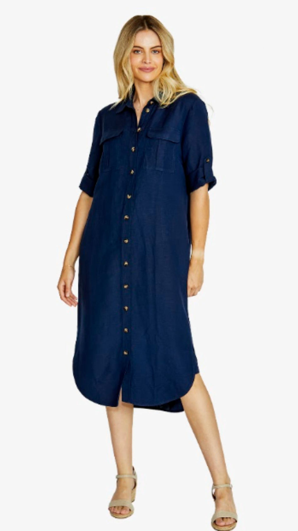 Alexi Button Maxi Shirt Dress