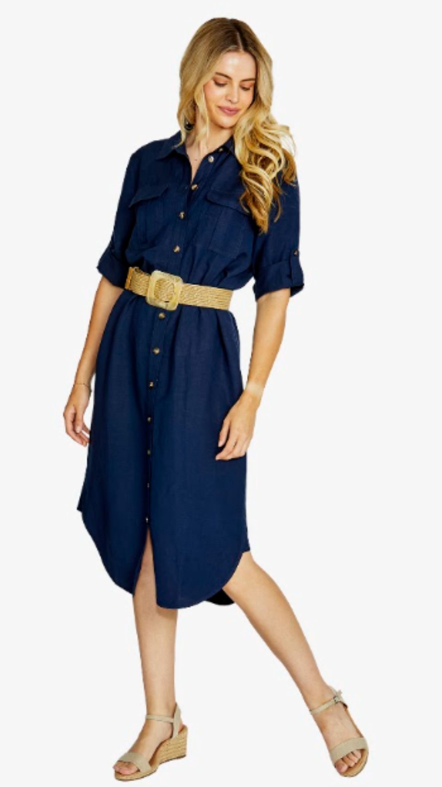 Alexi Button Maxi Shirt Dress