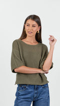 Sunrise S/S Crochet Knit Top