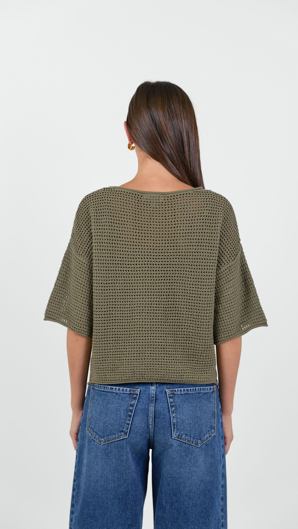 Sunrise S/S Crochet Knit Top