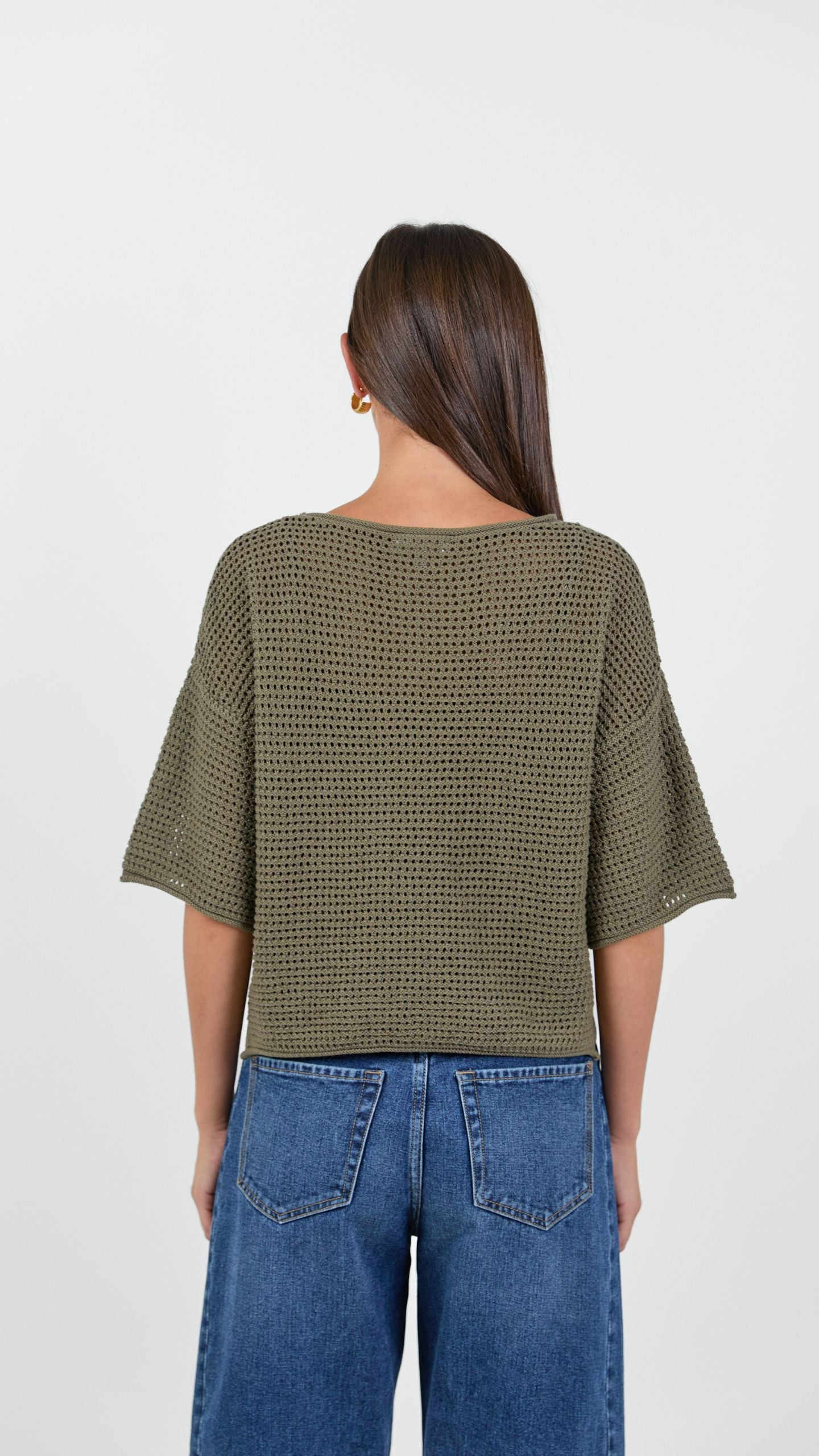 Sunrise S/S Crochet Knit Top