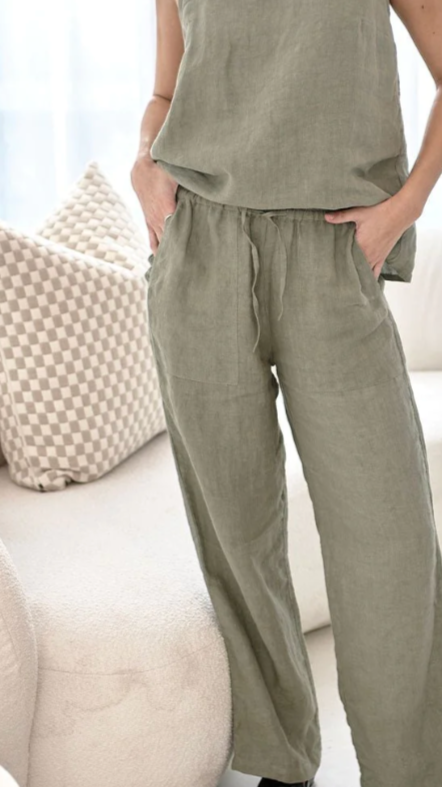 Fundamental Wide Leg Linen Pant