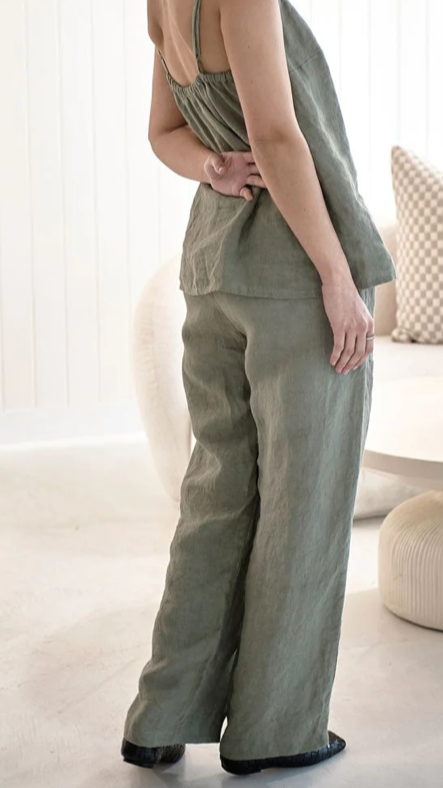 Fundamental Wide Leg Linen Pant