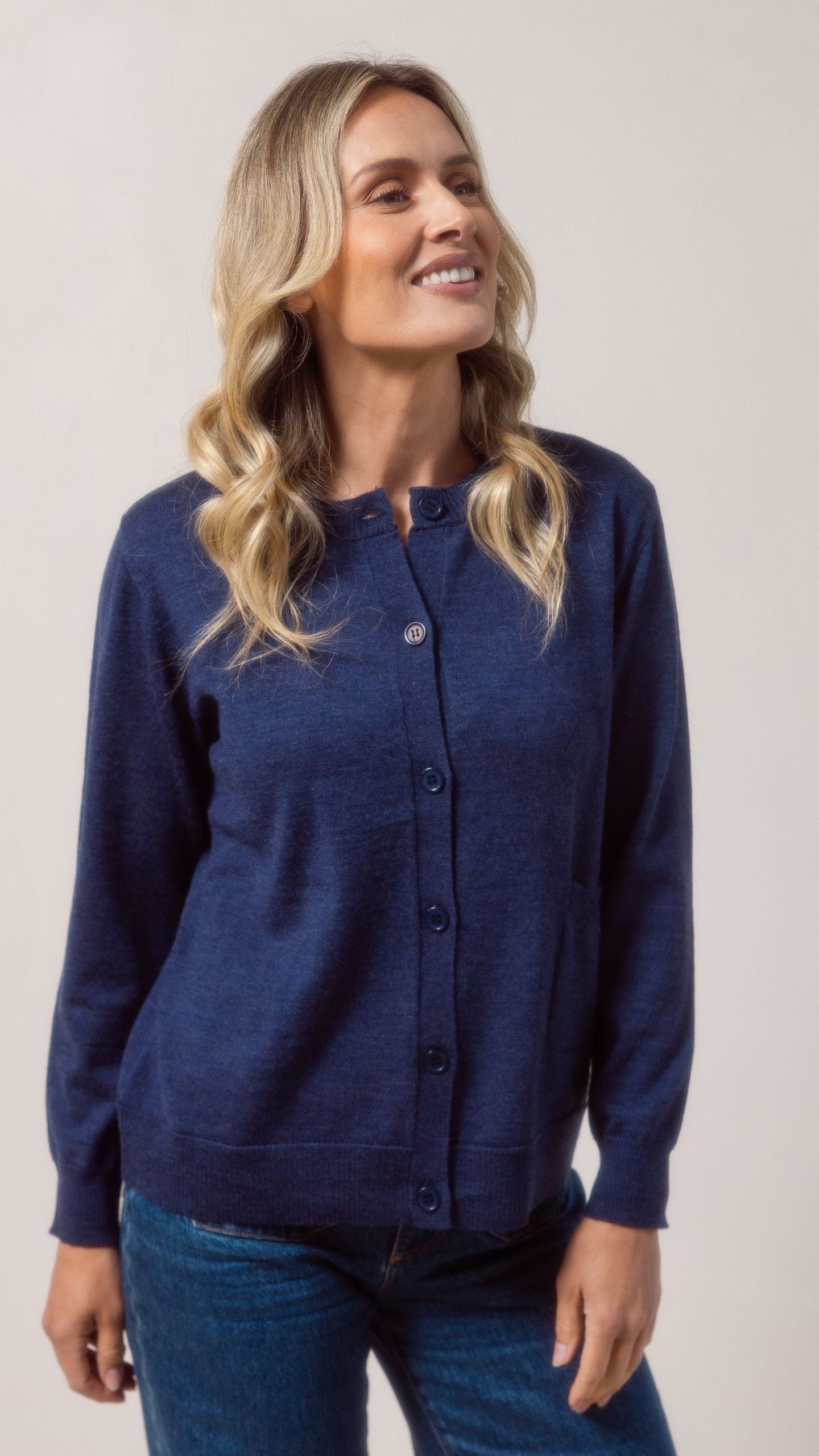 1 Pocket Merino Cardigan