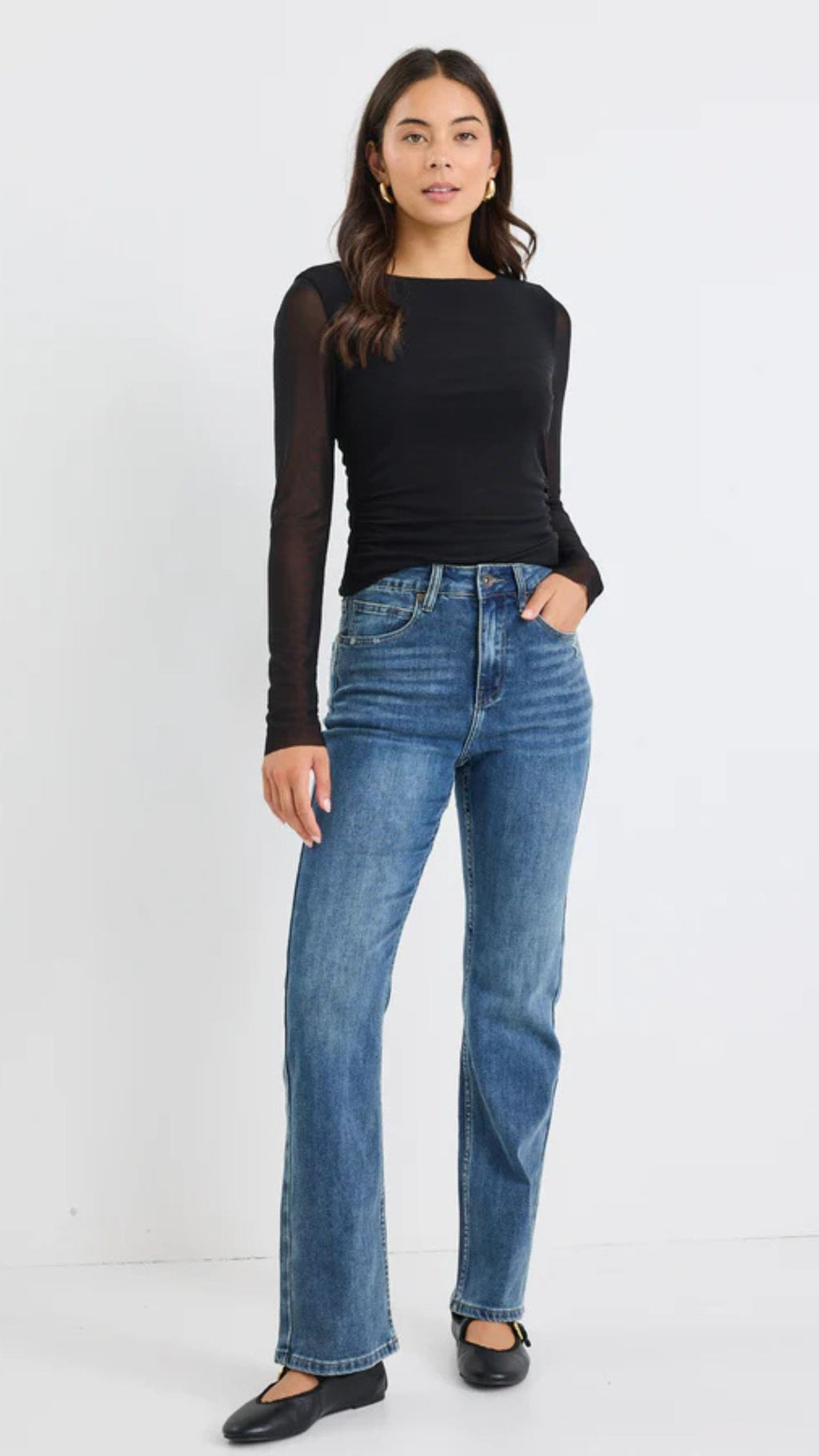 Farah High Rise Soft Flare Jean