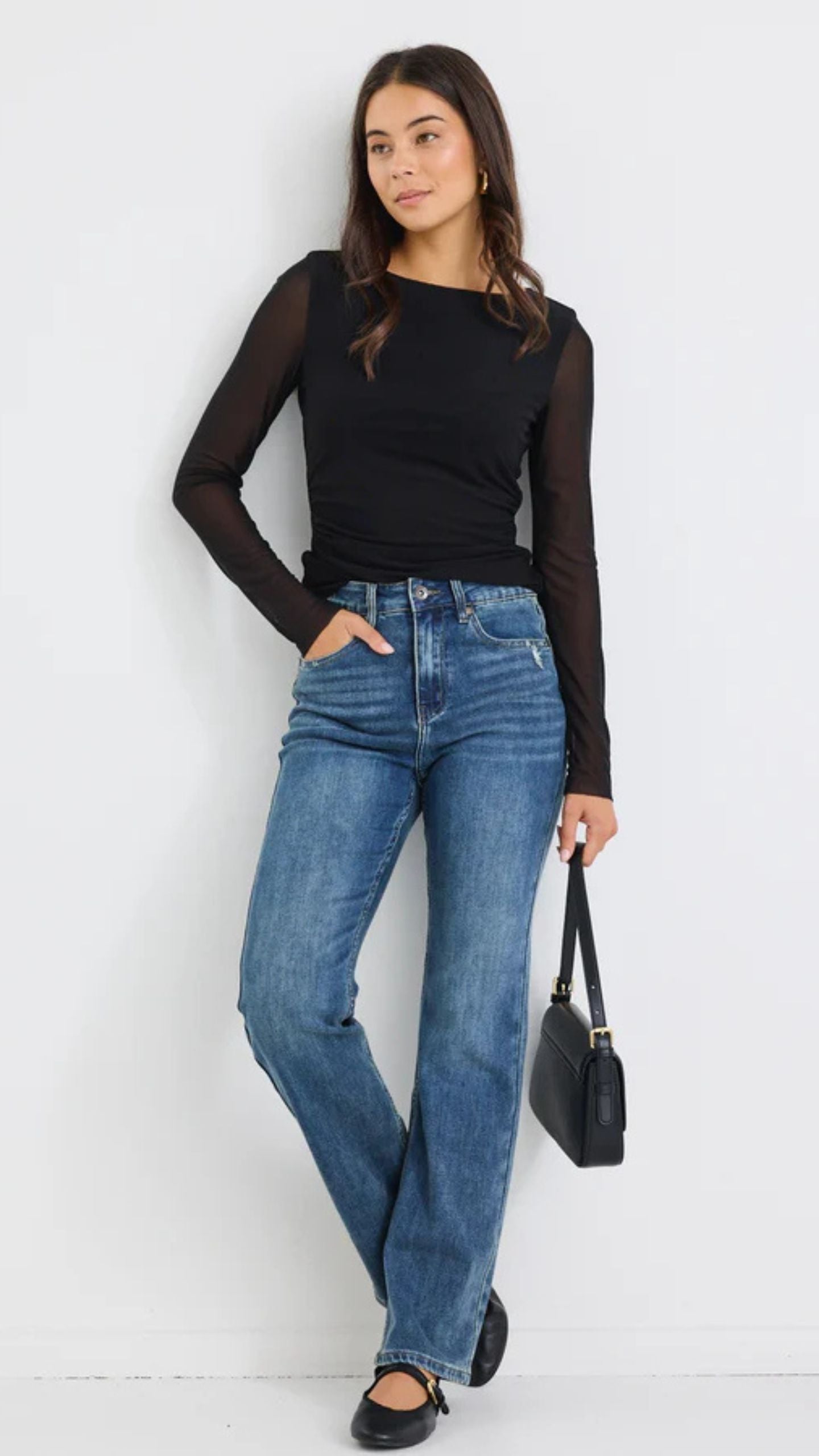 Farah High Rise Soft Flare Jean