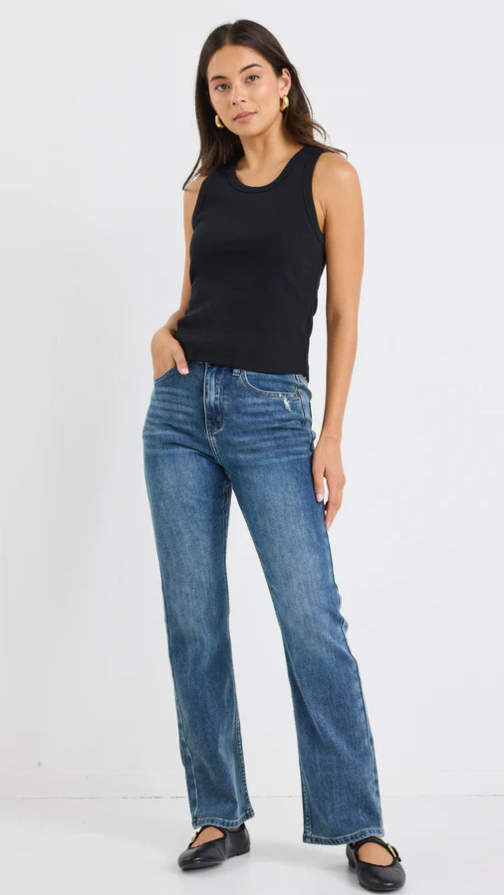 Farah High Rise Soft Flare Jean