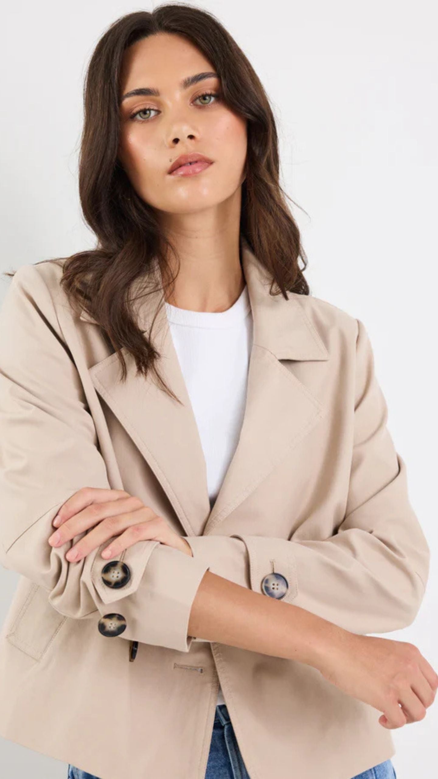Pathway  Cropped Trench Jacket