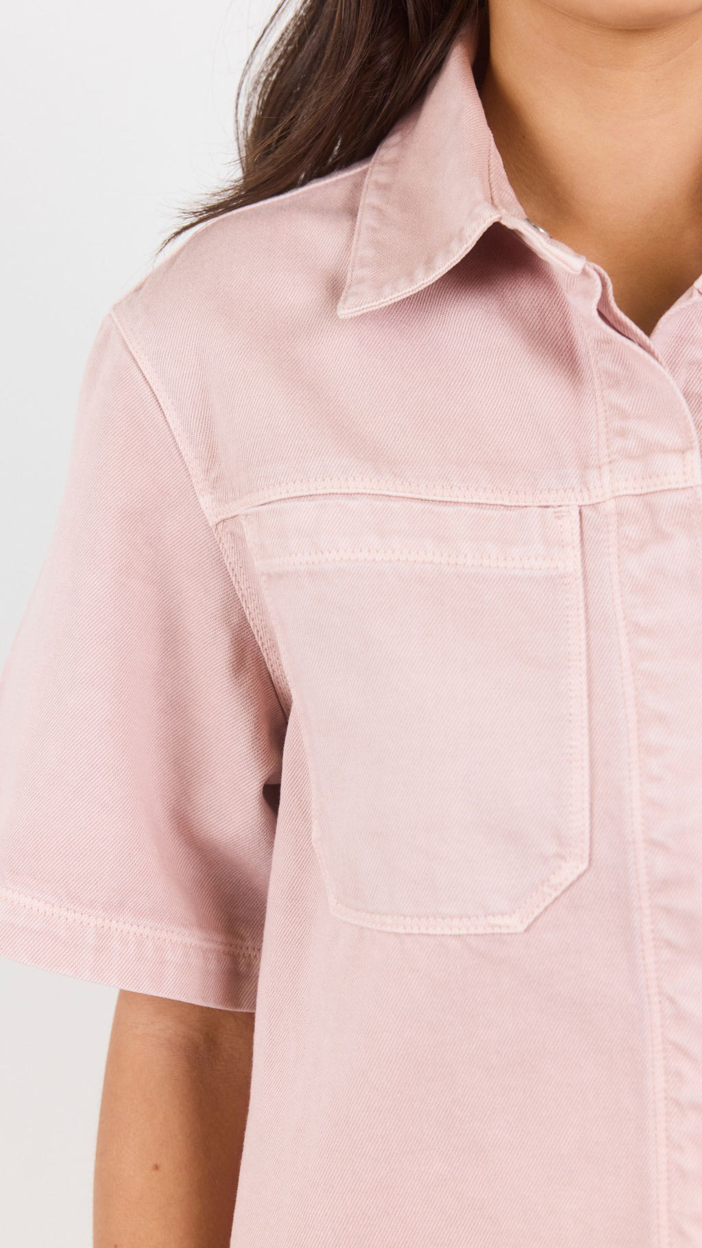 Crucial Denim Short Sleeve Shacket