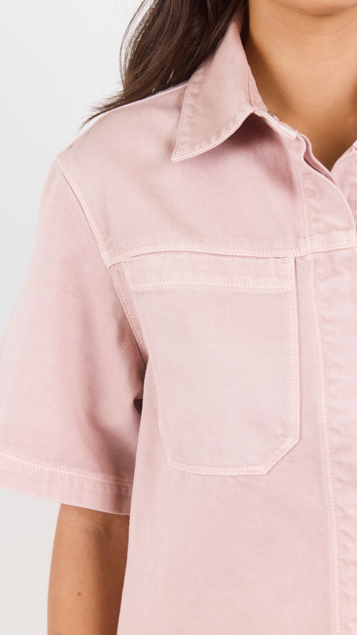 Crucial Denim Short Sleeve Shacket