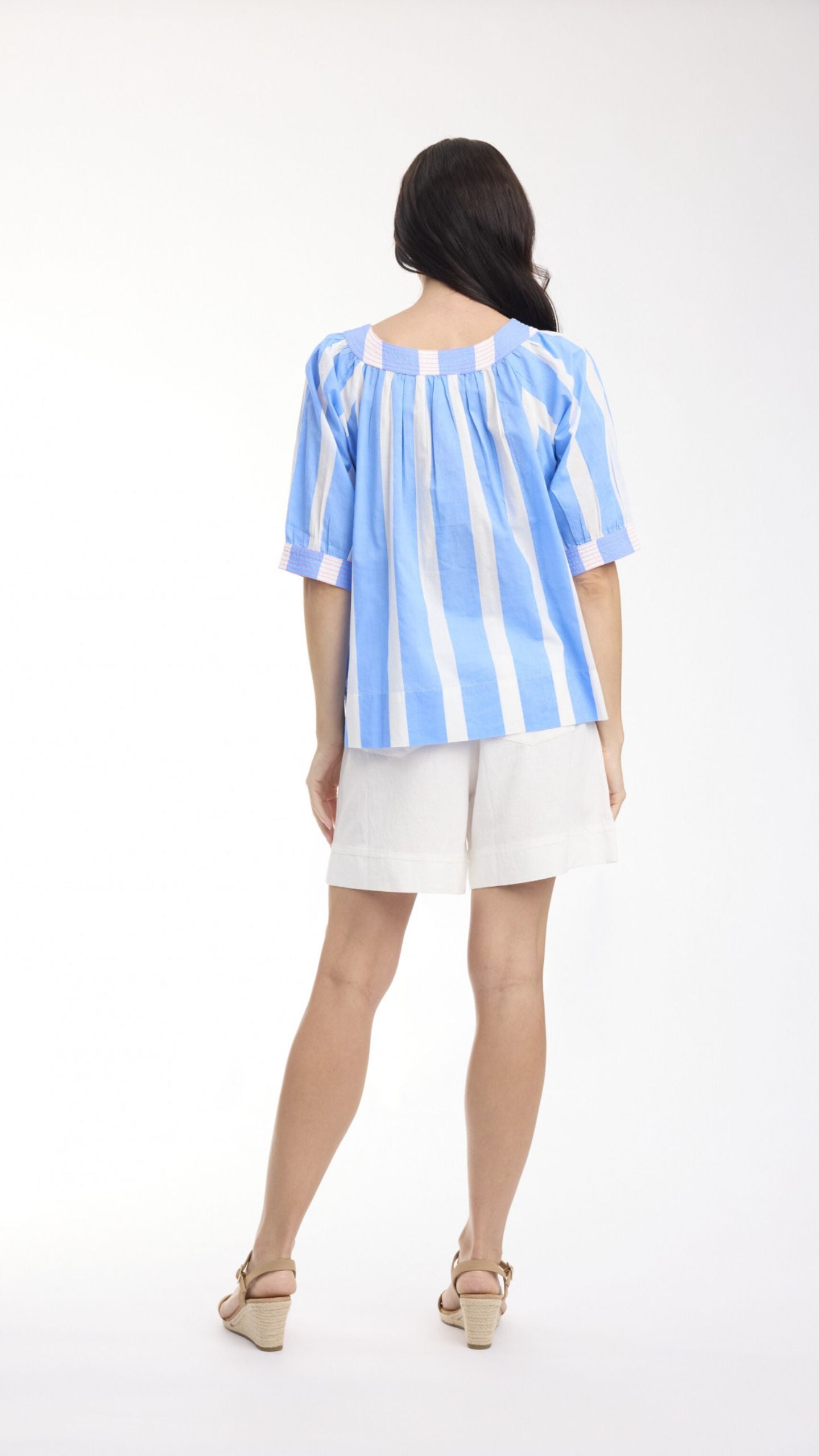 Boat Neck Striped Top