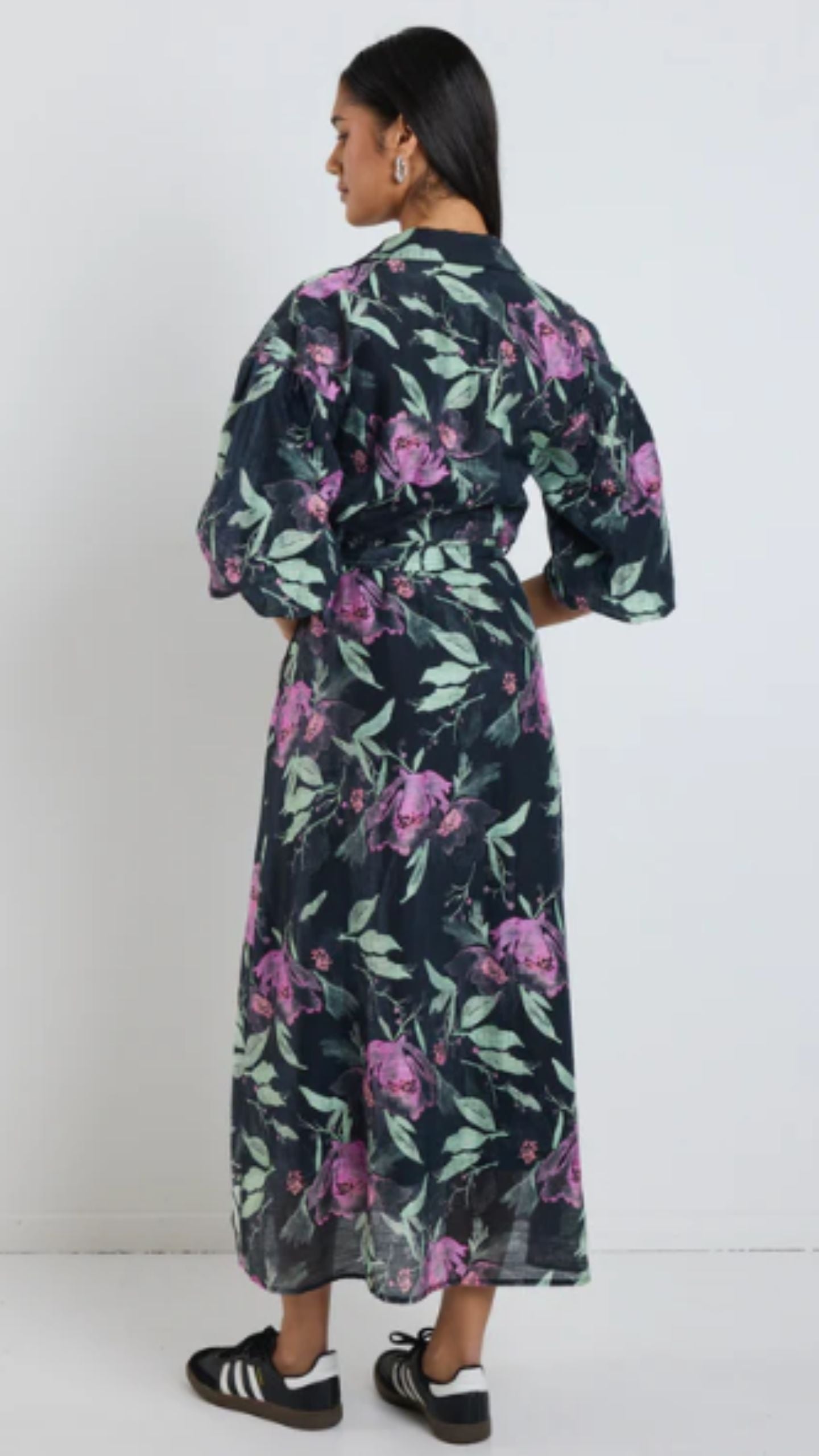 Studio Floral Midi Shirt Dress