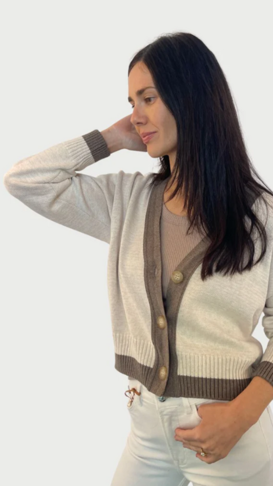 Contrast Cardi