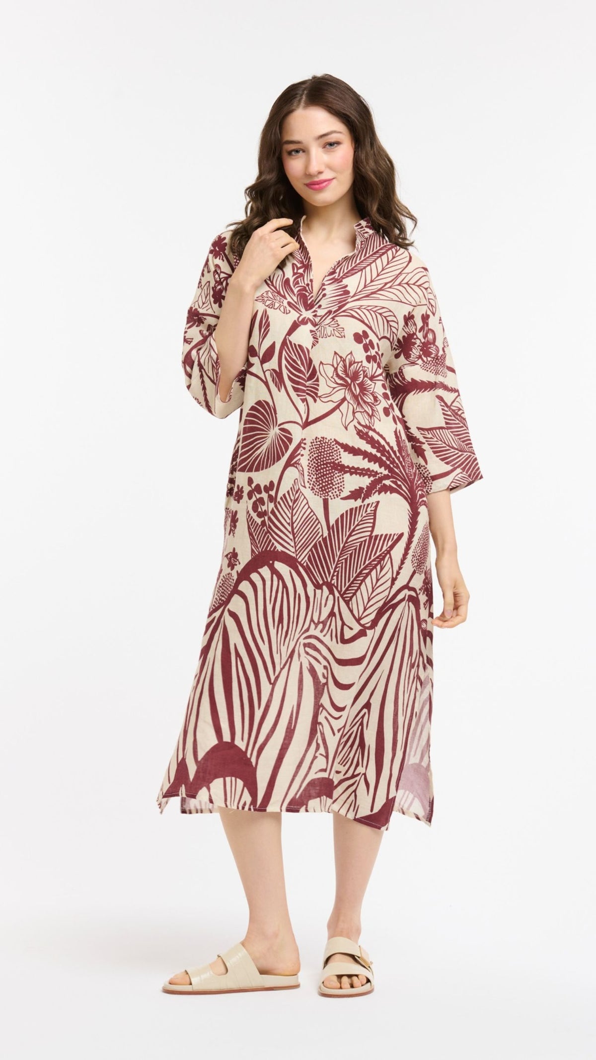 Linen Printed Dress