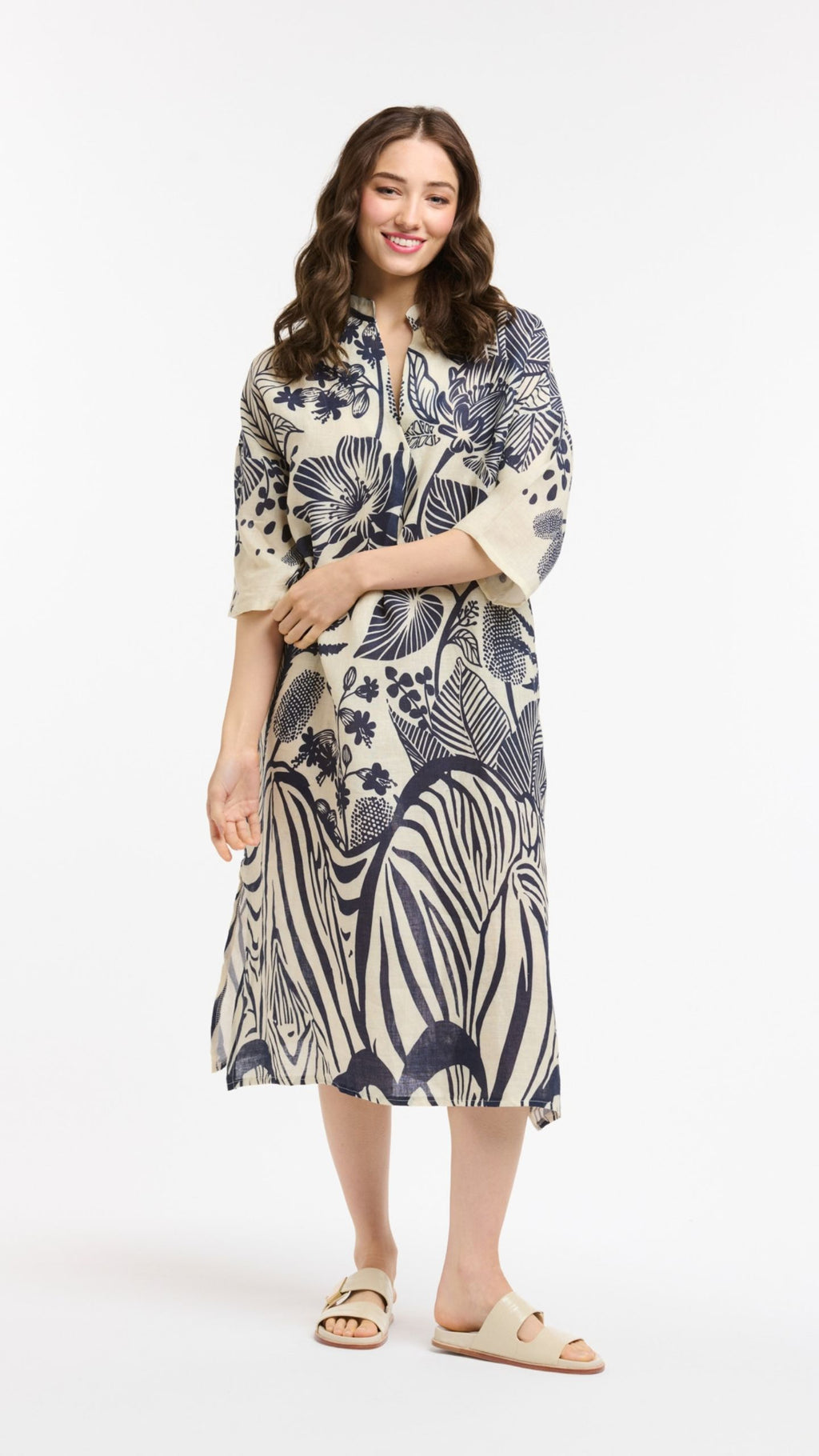 Linen Printed Dress