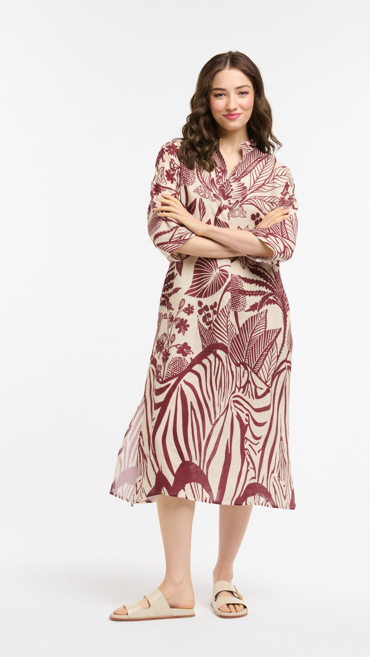 Linen Printed Dress