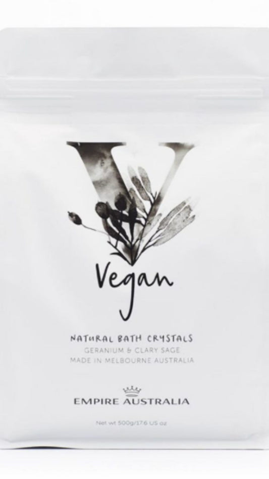 Vegan Geranium & Sage Bath Crystals 500gm
