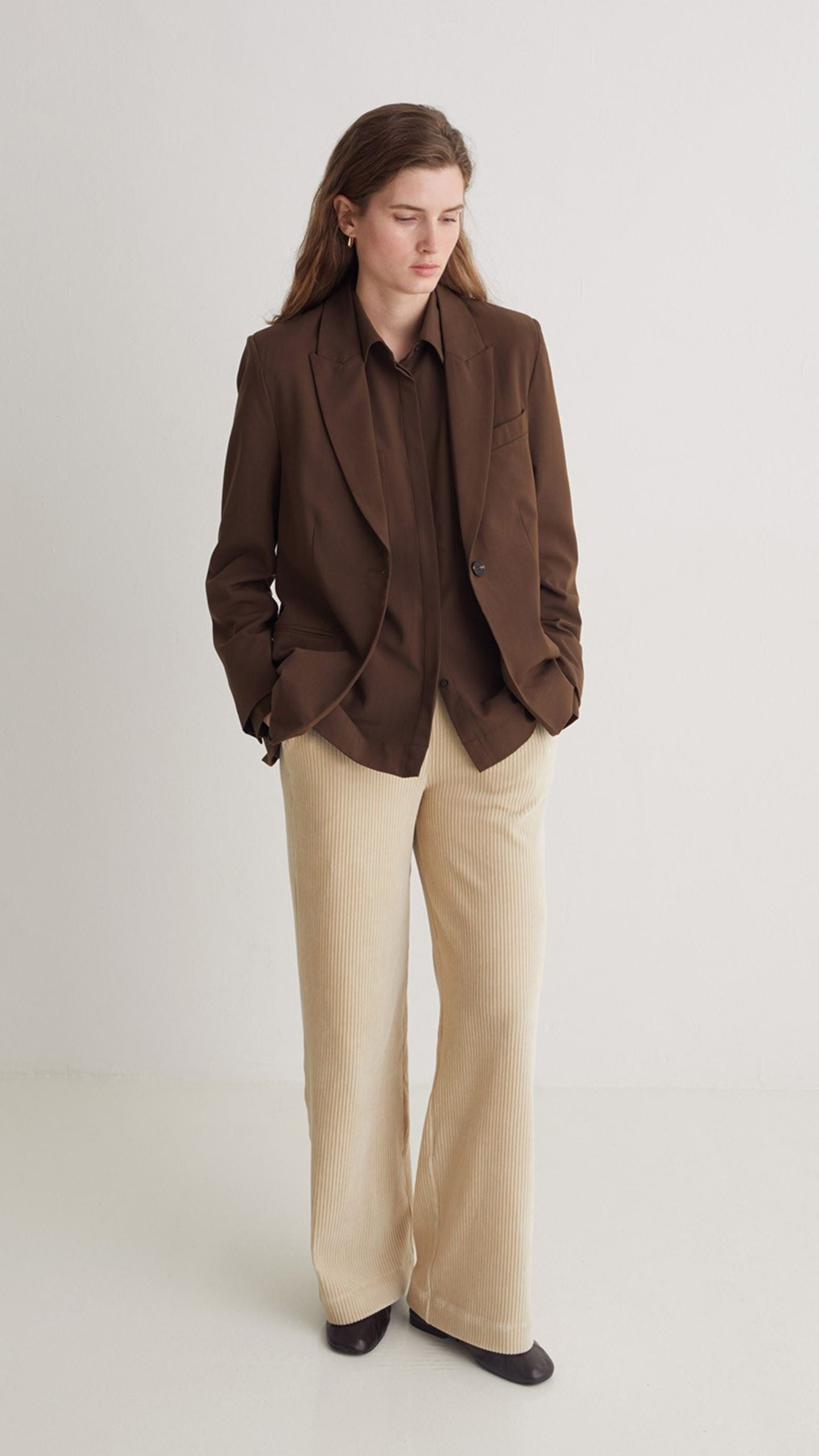 Wide Leg Cord Trousers