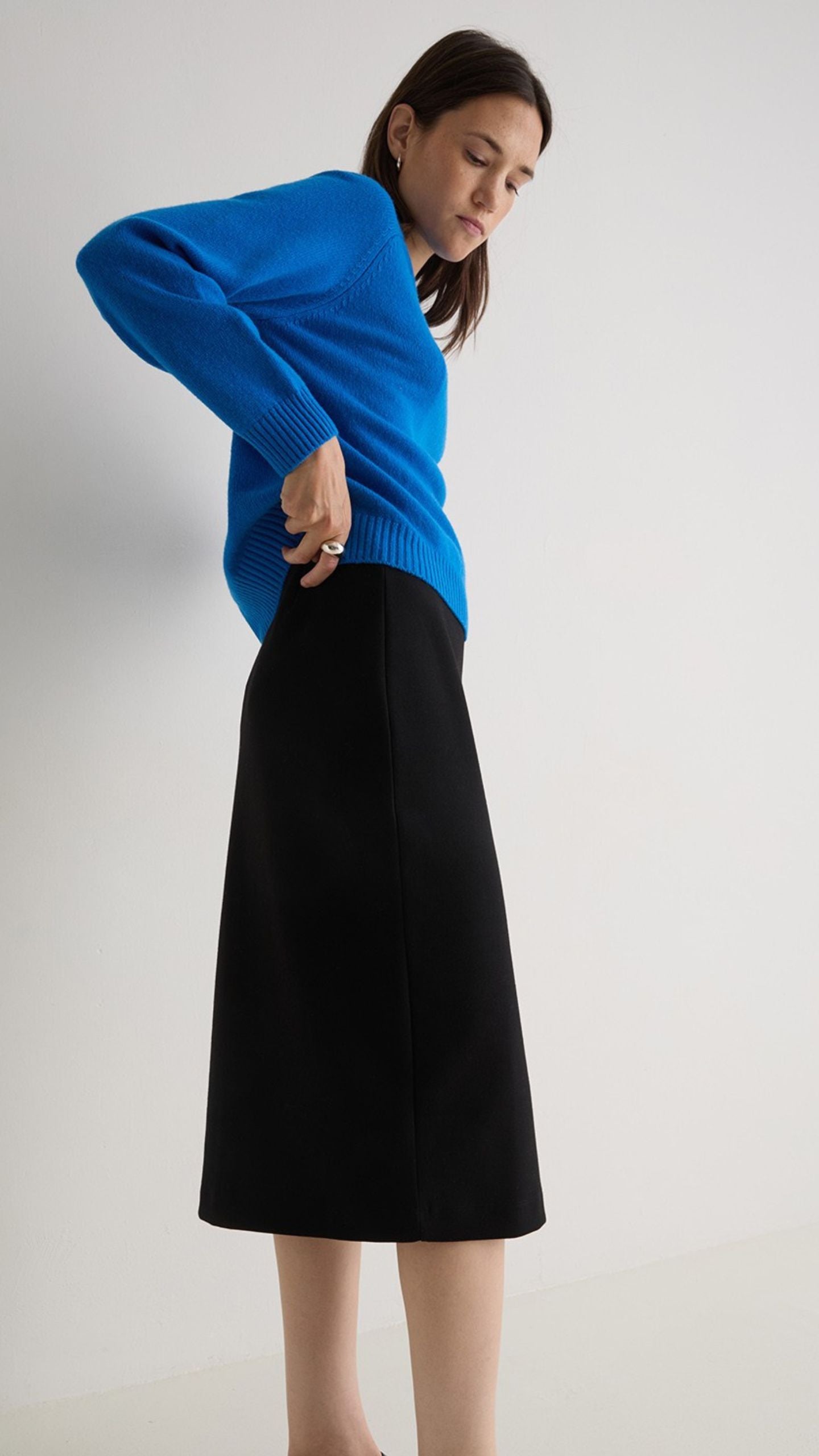 Pencil Skirt with Front Split