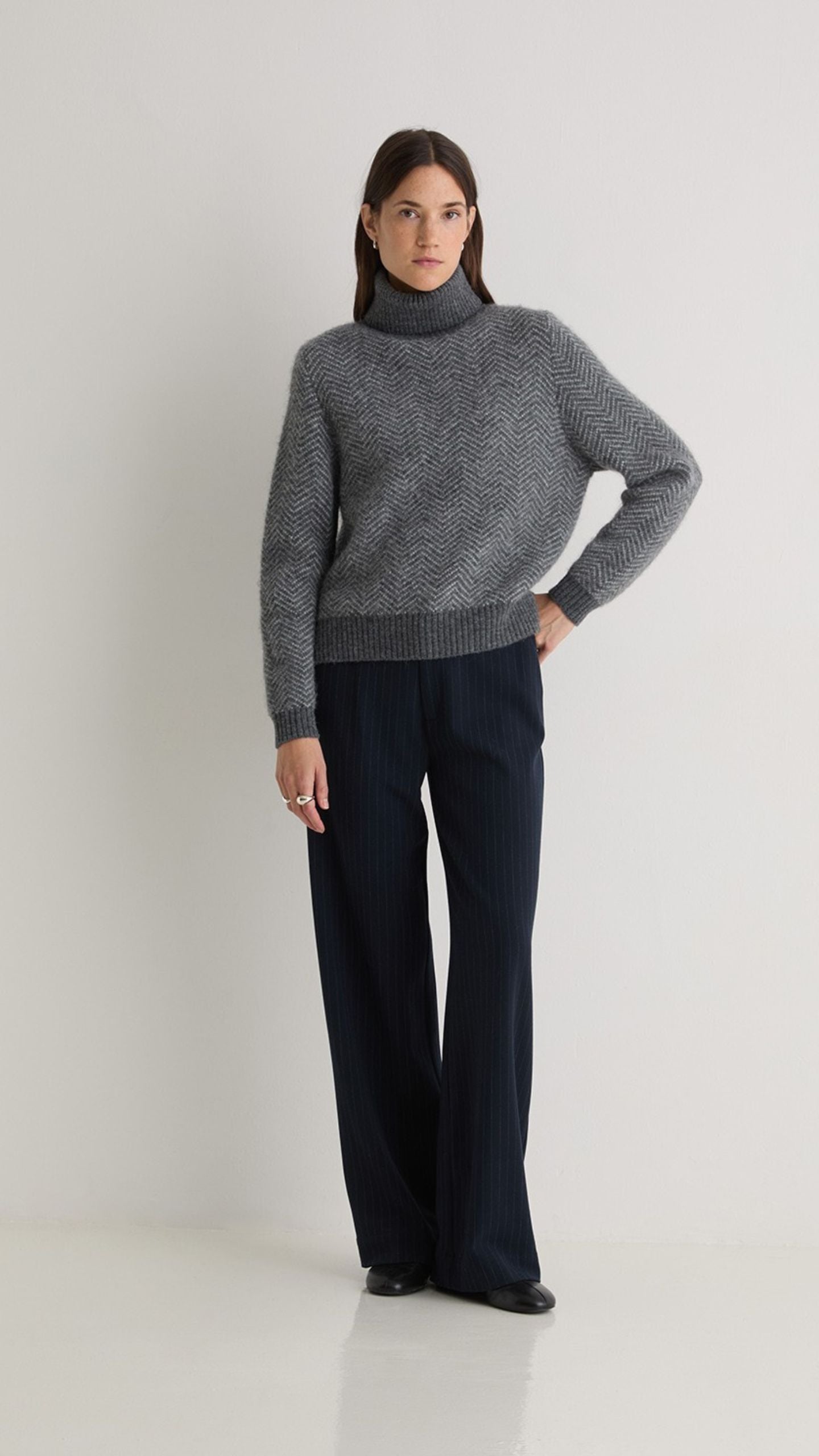 Jacquard Herringbone Jumper