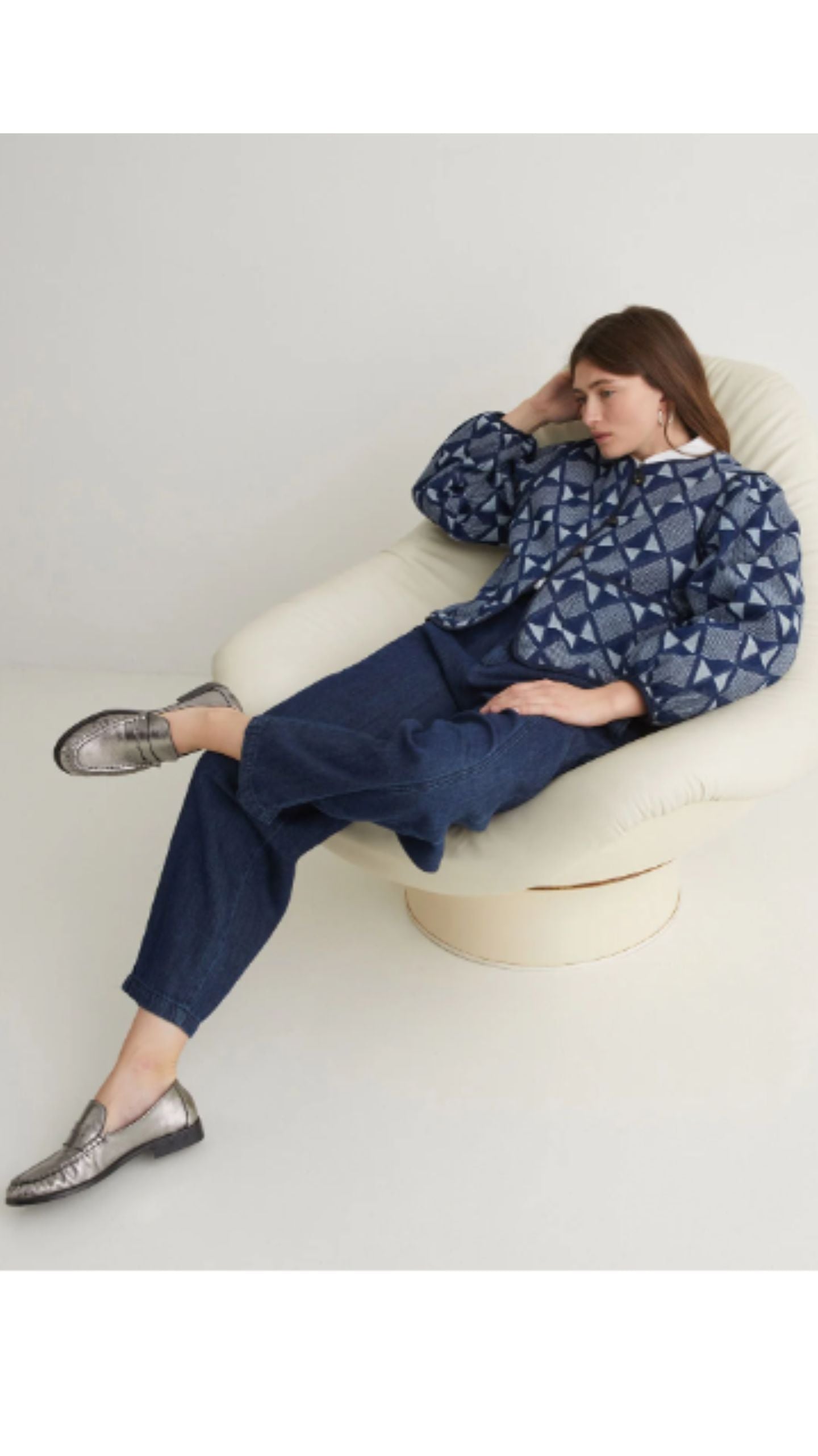 Cotton Jacquard Short Jacket