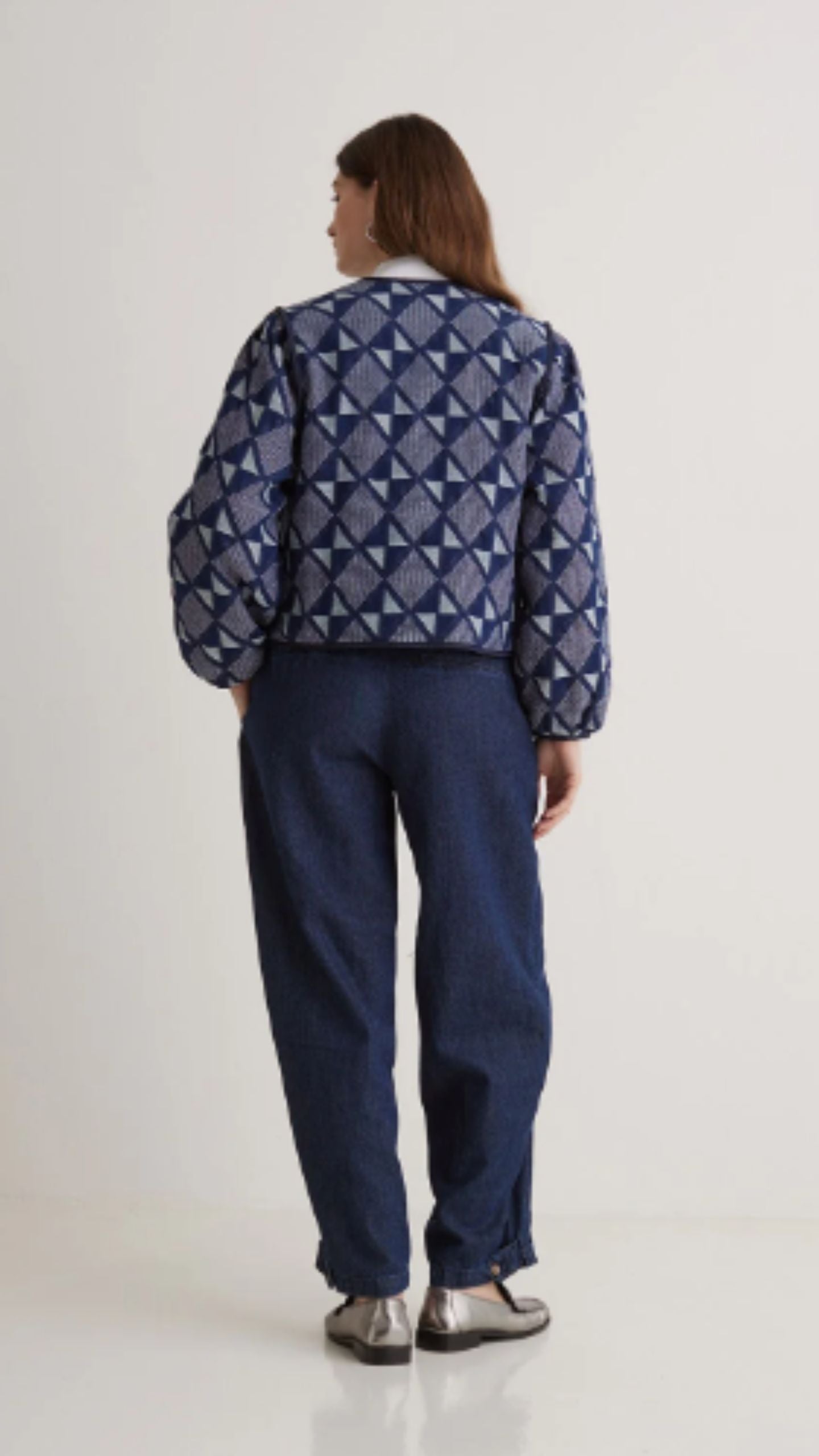 Cotton Jacquard Short Jacket