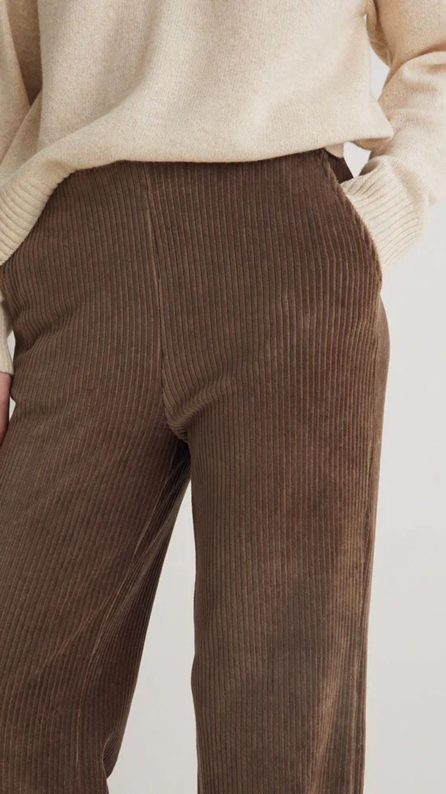 Wide Leg Cord Trousers